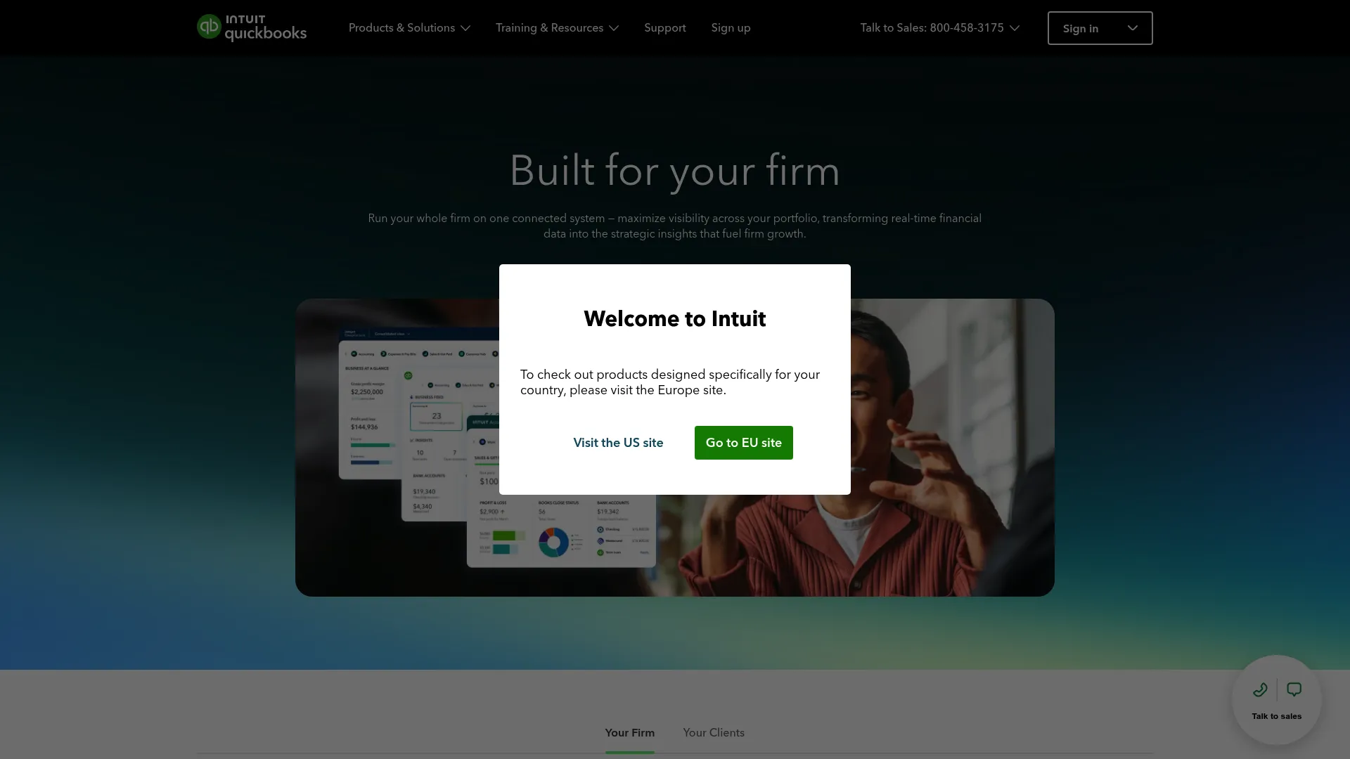 QuickBooks Online Accountant homepage for accounting firms