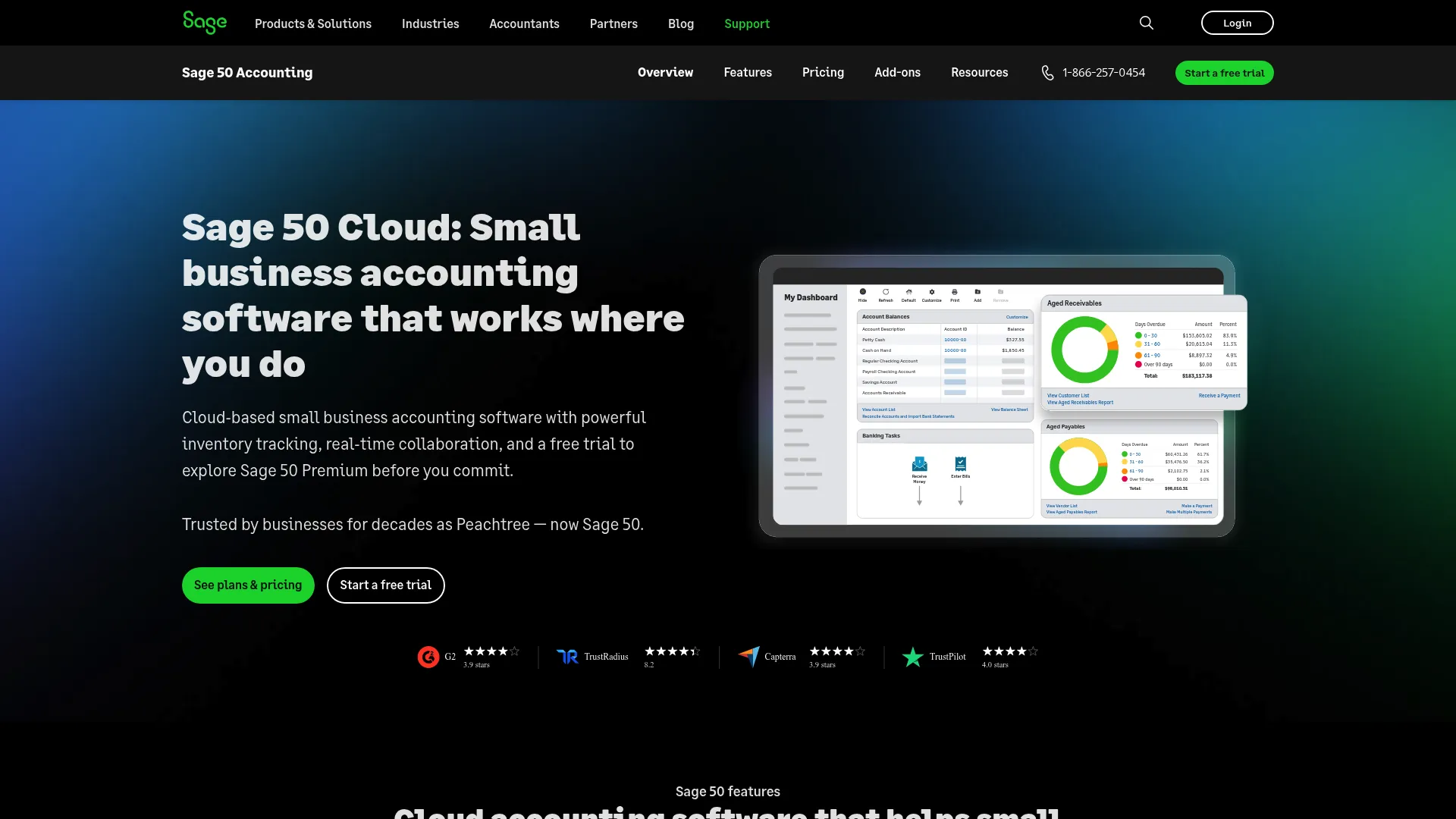 Sage 50 accounting software product page