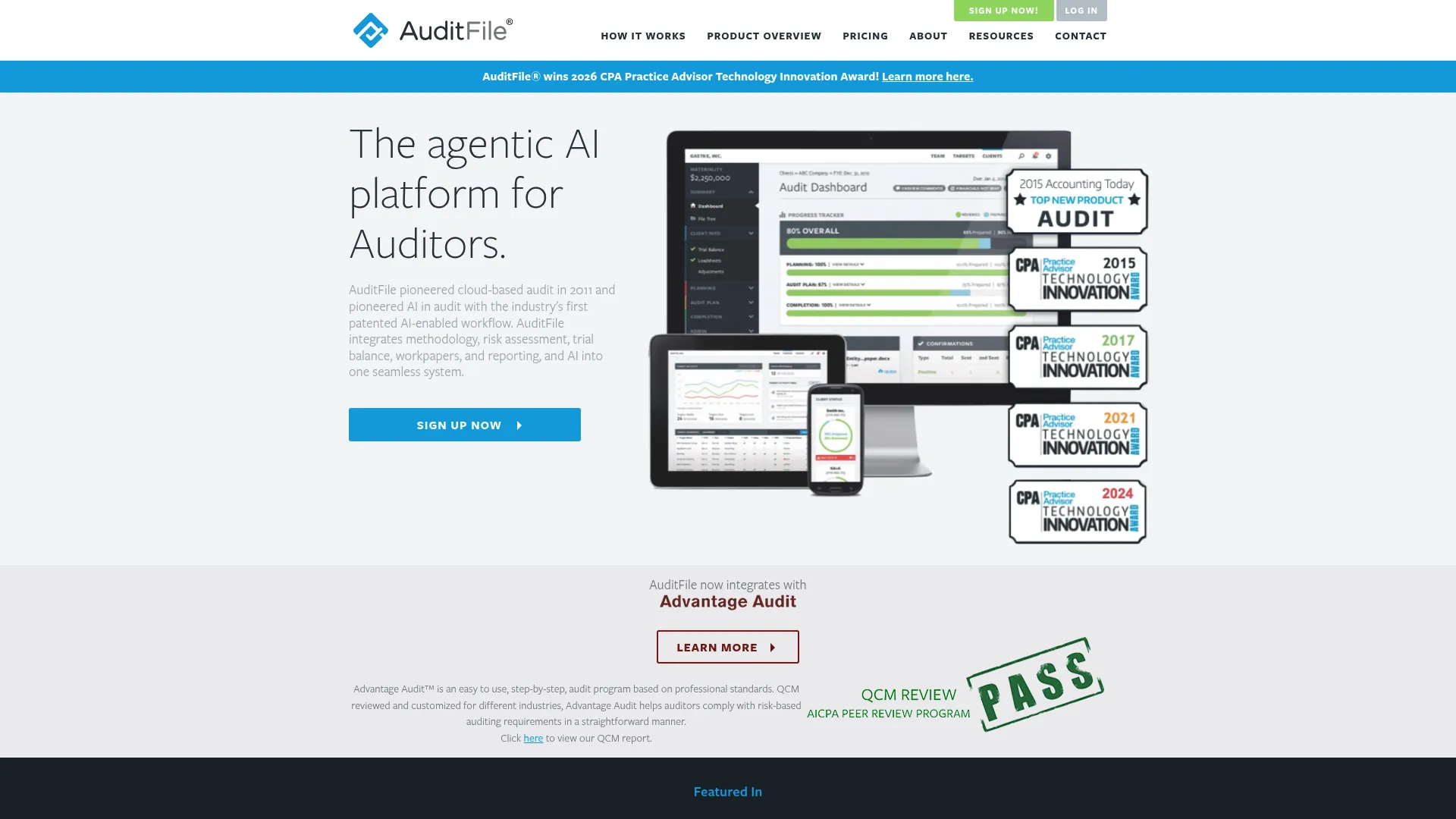 AuditFile audit software interface