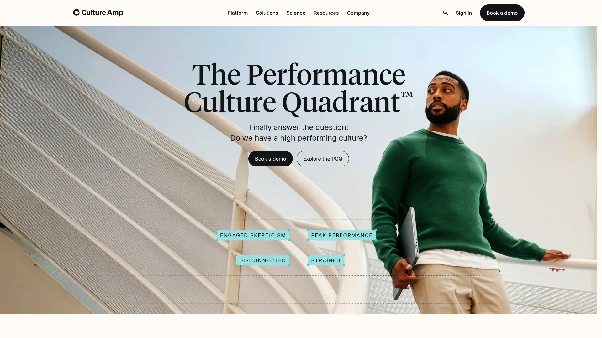 Culture Amp employee experience platform homepage