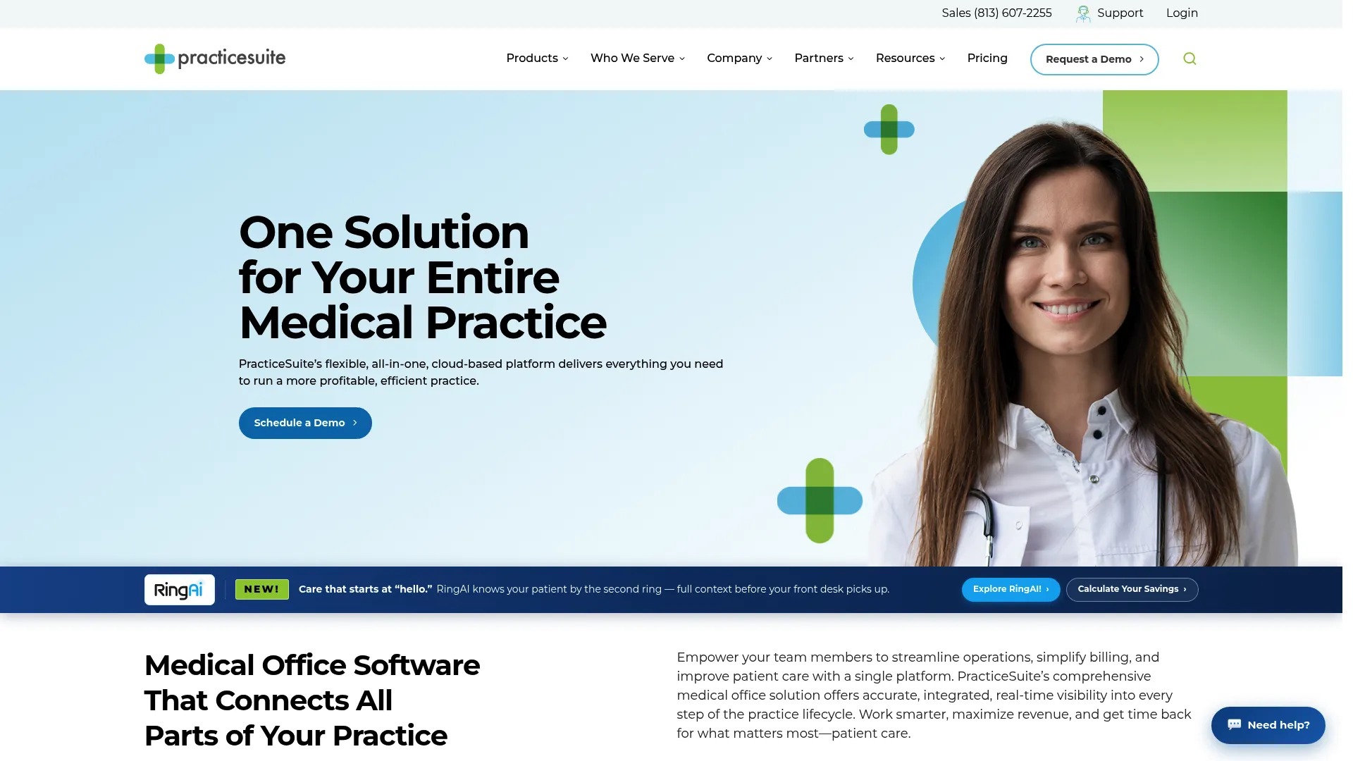 PracticeSuite podiatry practice management and EHR software homepage