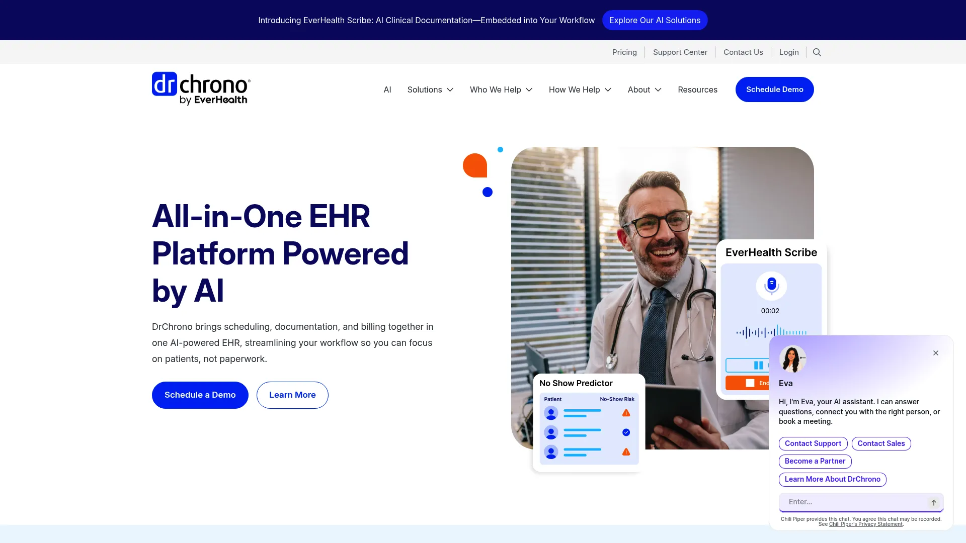 DrChrono EHR homepage