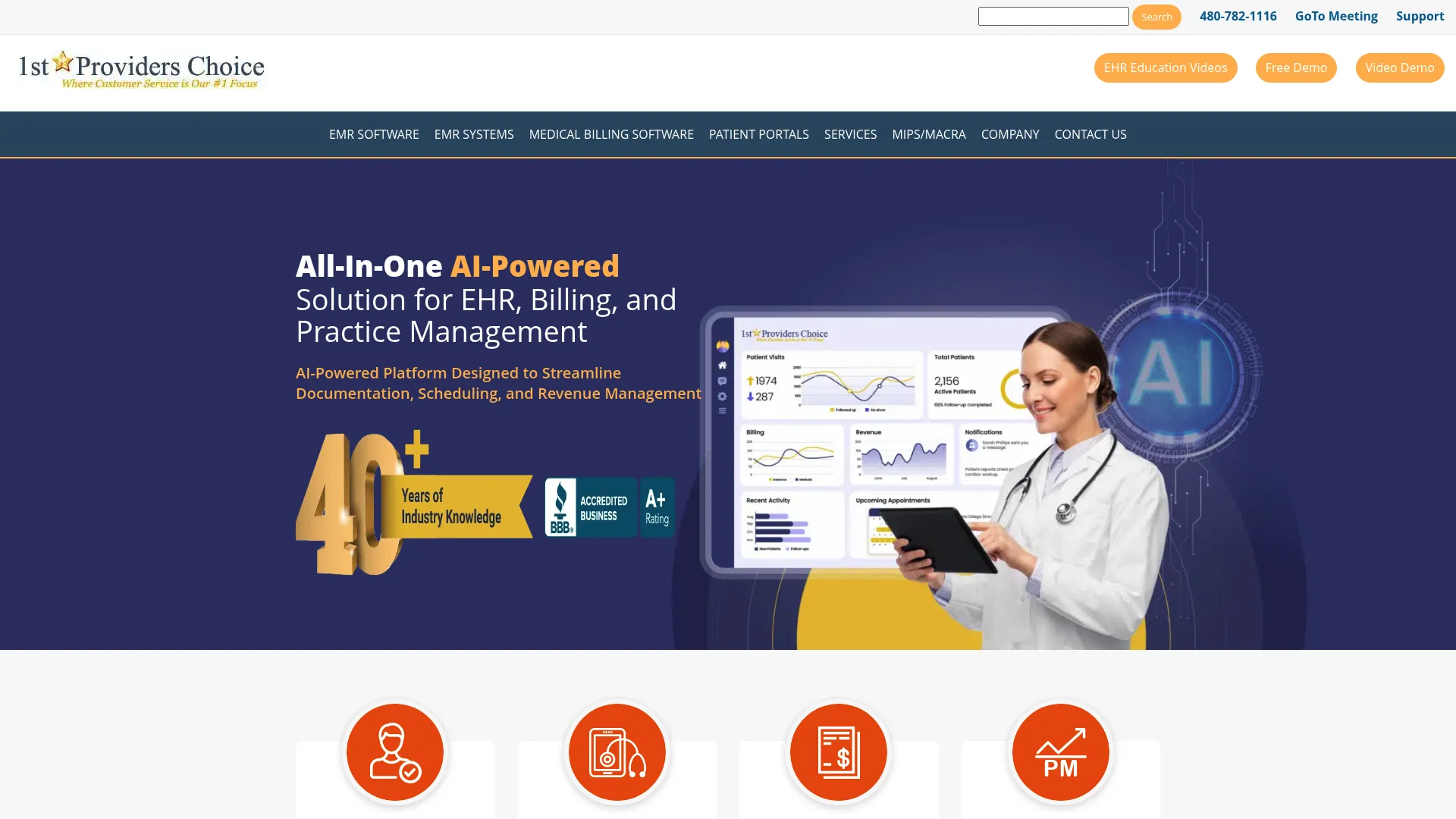 1st Providers Choice EHR homepage