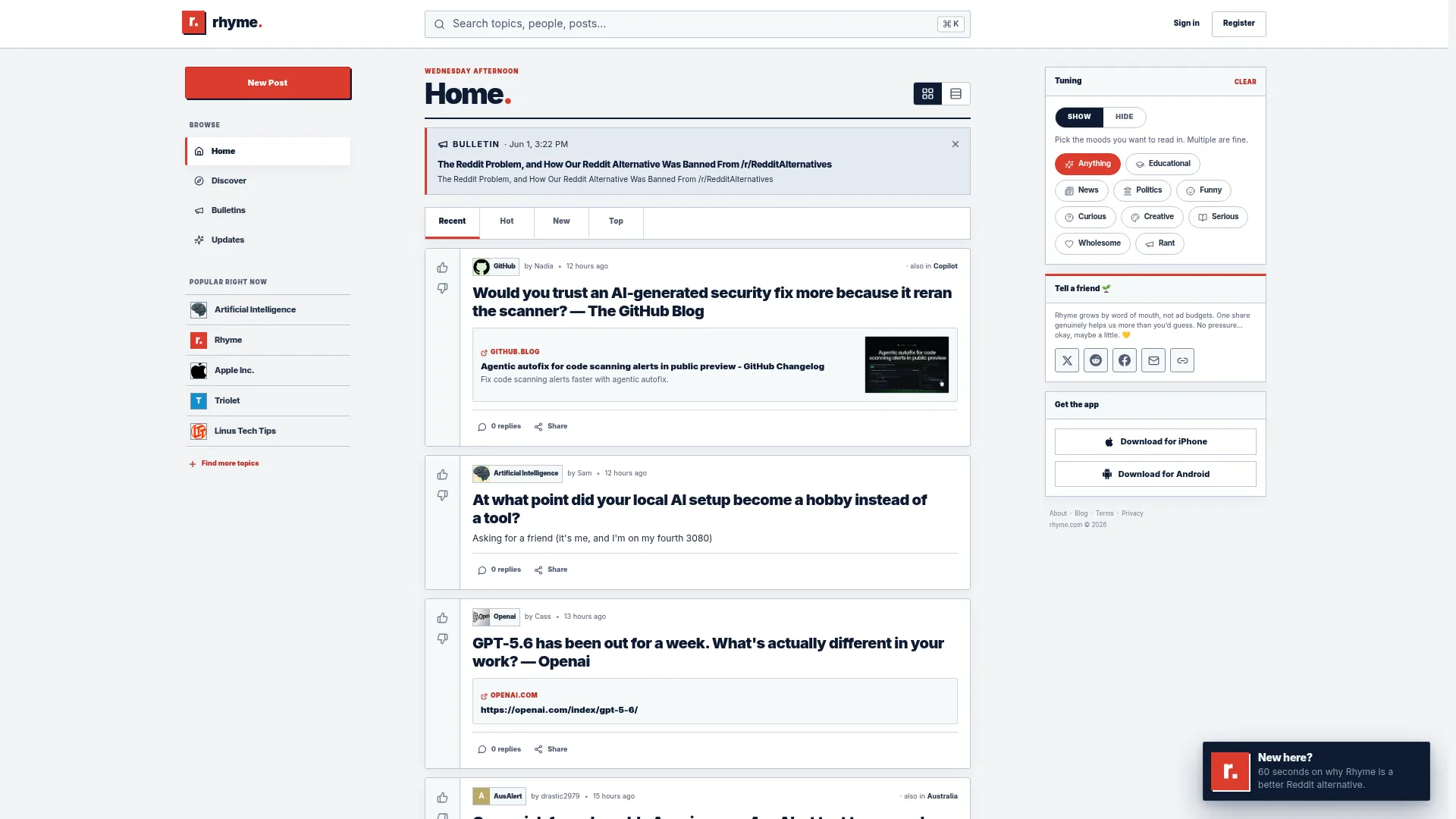 Rhyme healthcare prior authorization platform homepage