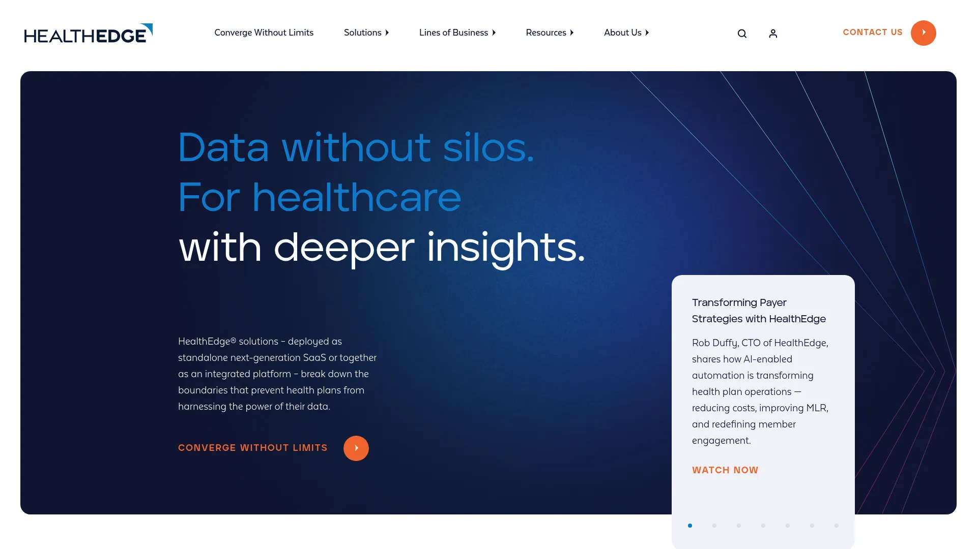 HealthEdge health plan platform homepage
