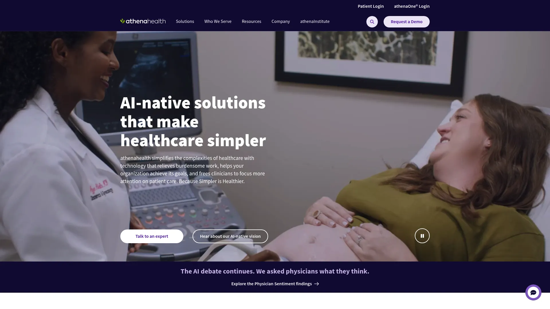 Athenahealth homepage