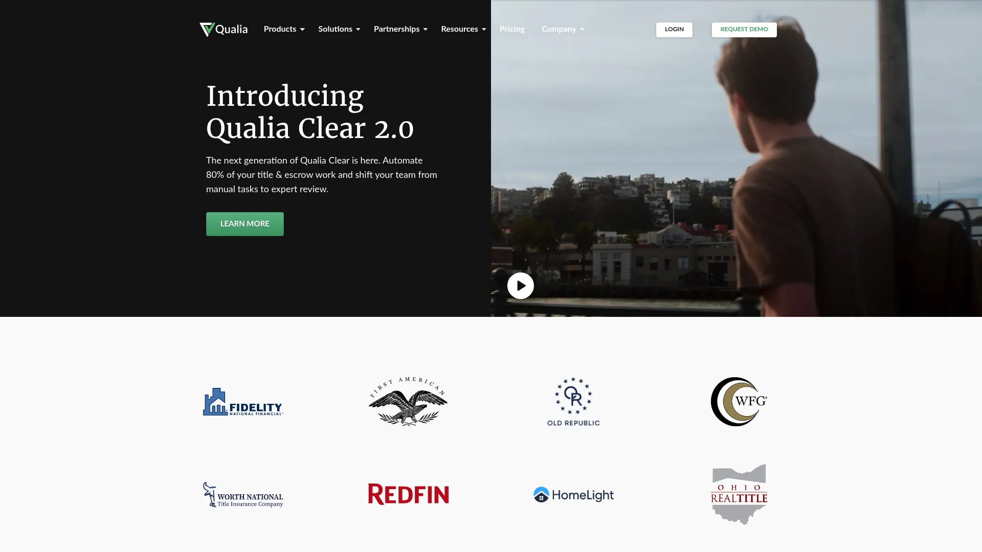 Qualia title and closing software homepage