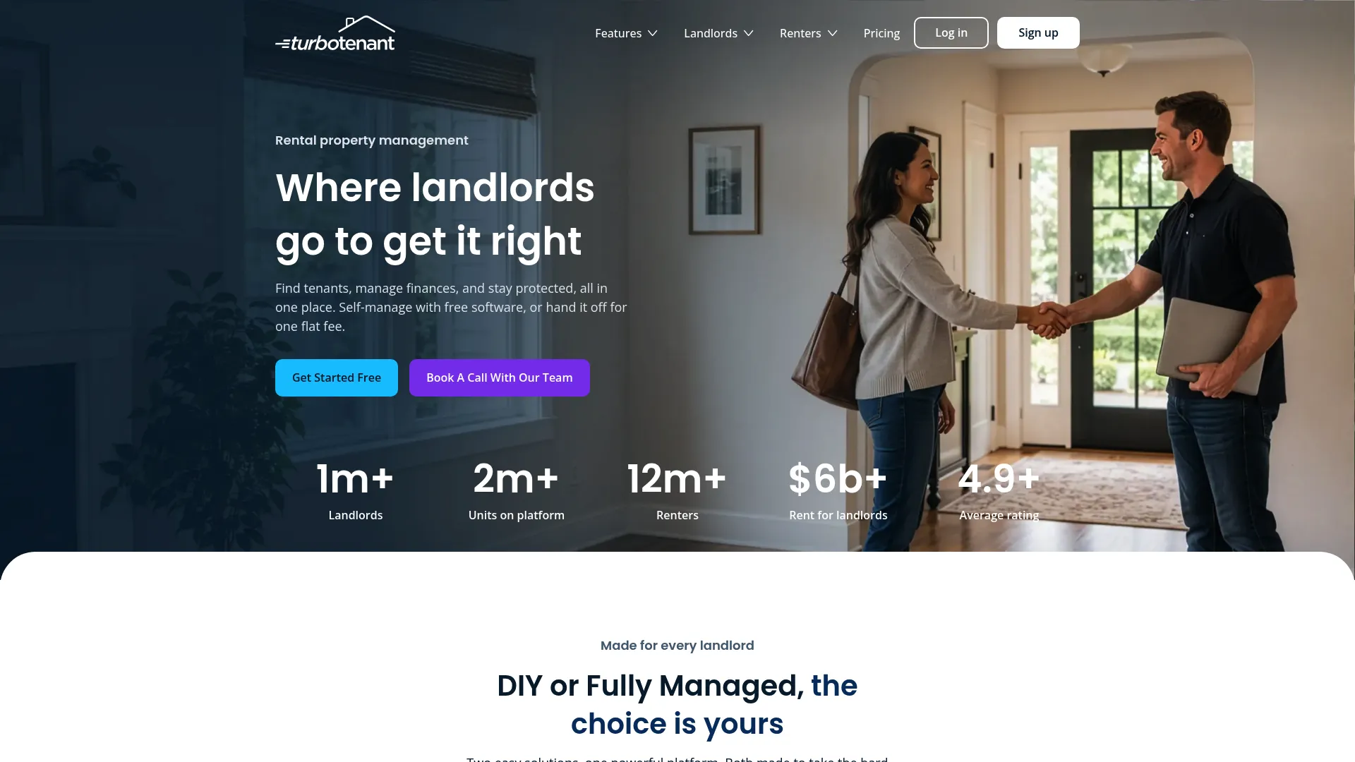 TurboTenant landlord software homepage