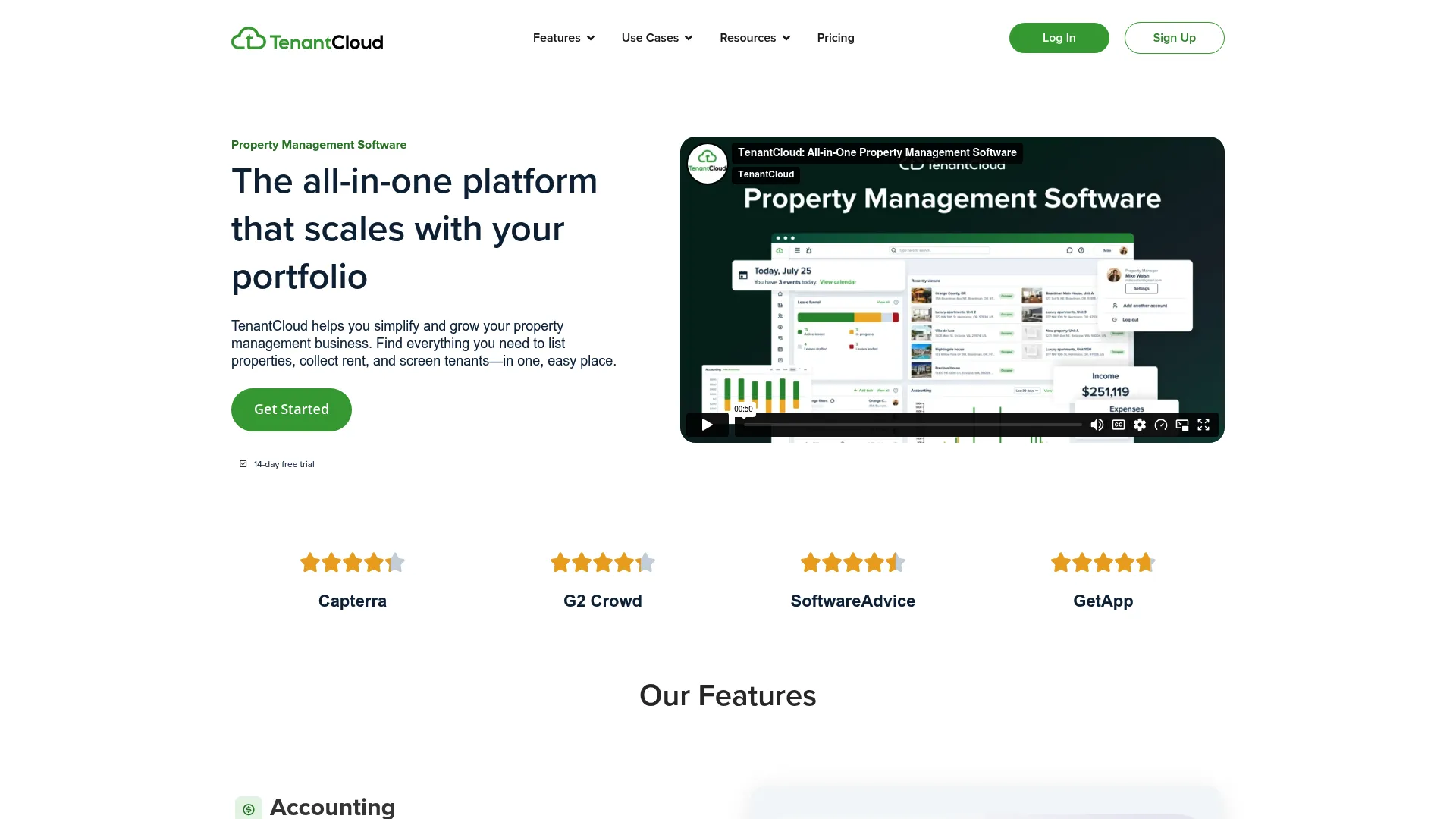 TenantCloud property management software homepage