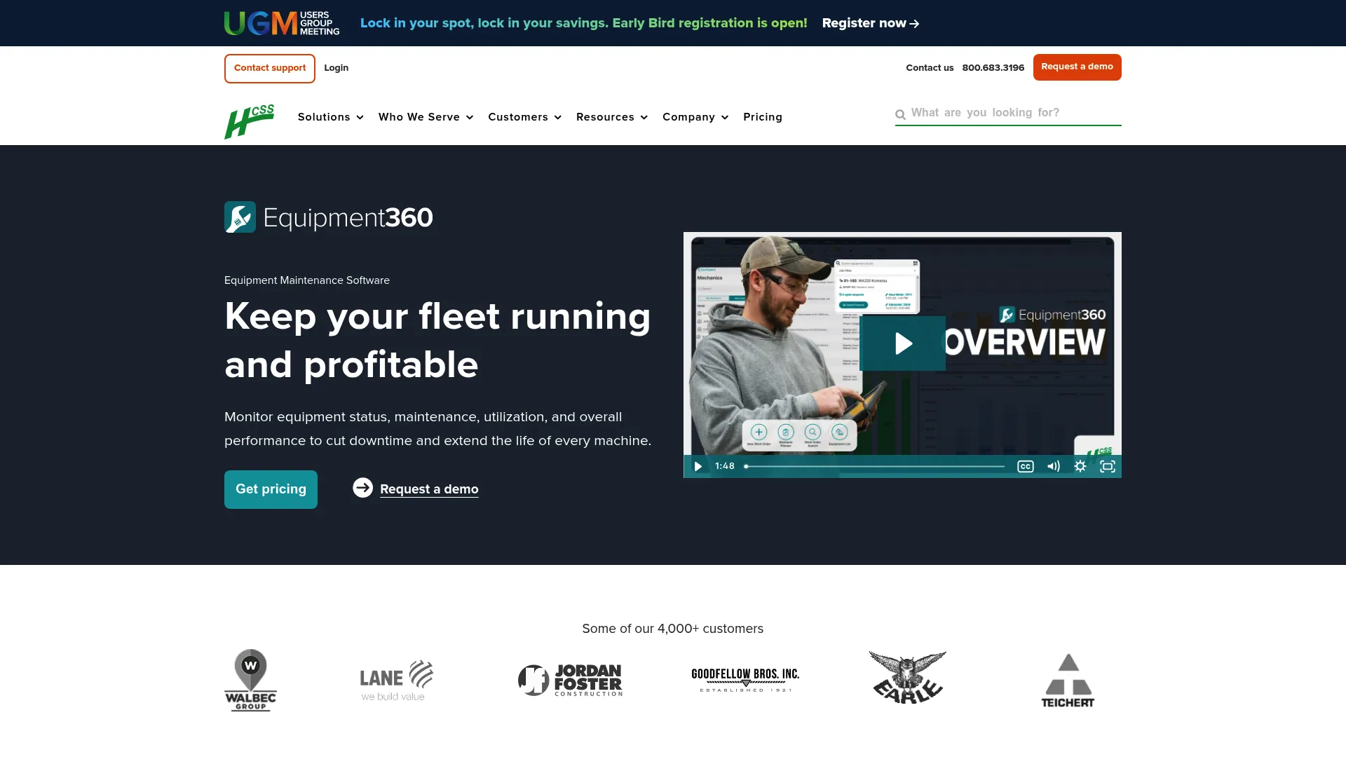 HCSS Equipment360 heavy equipment maintenance software