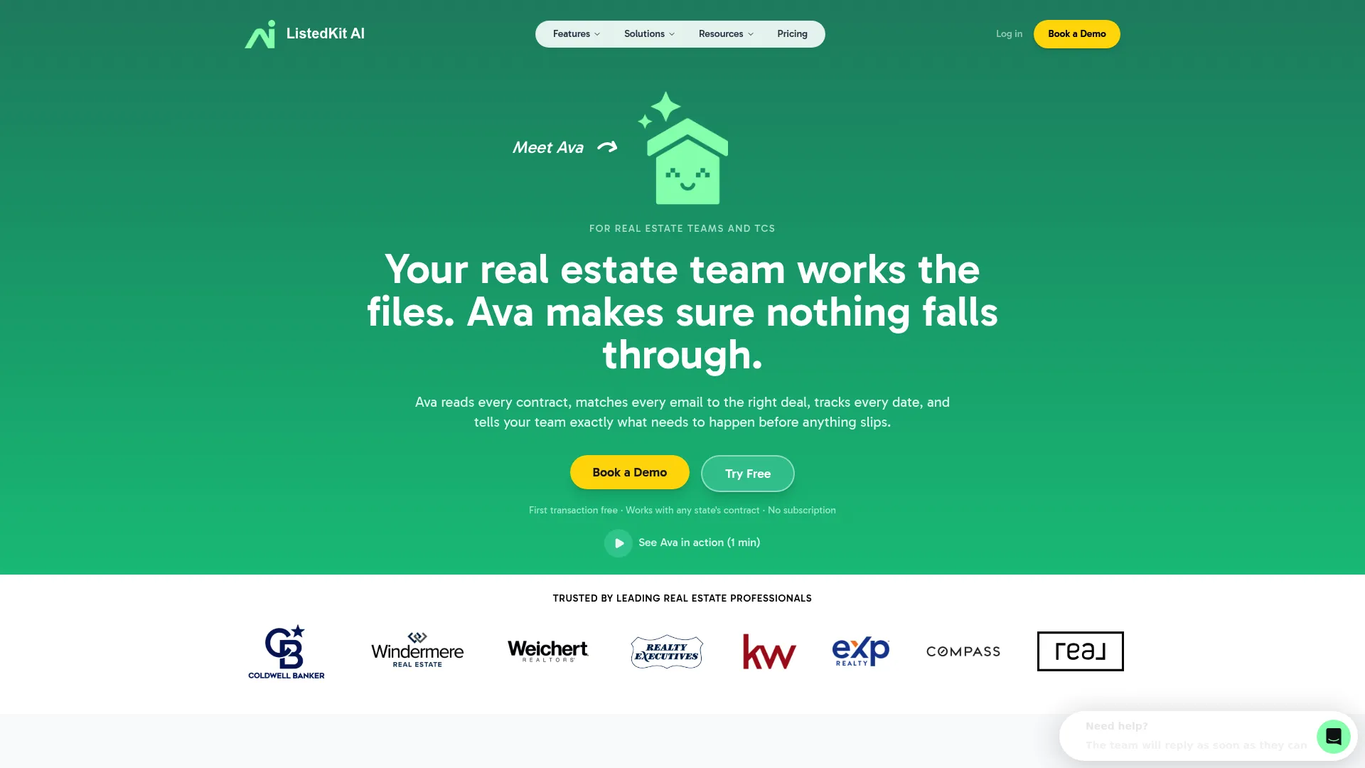 ListedKit AI contract reading and transaction automation
