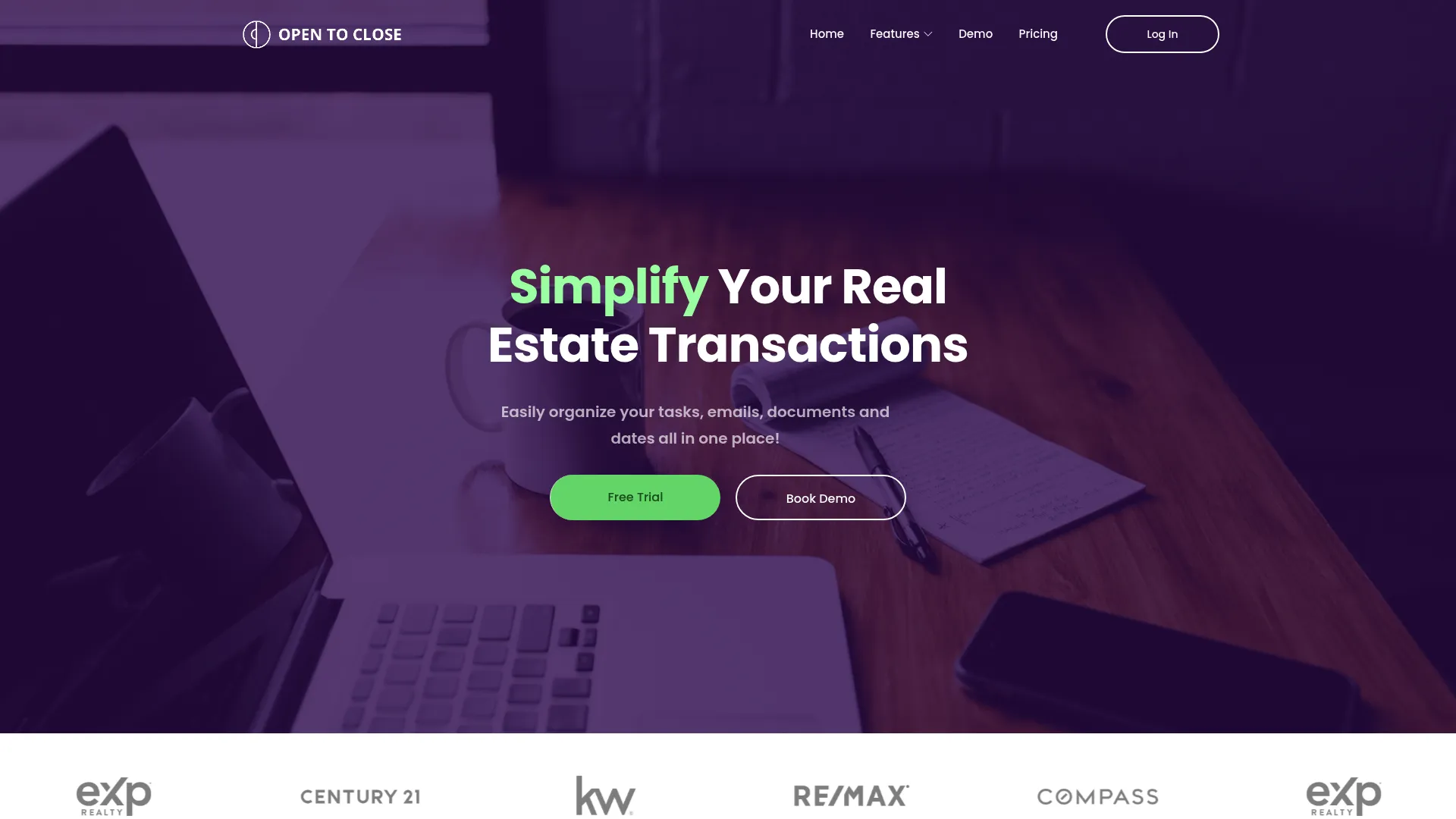 Open to Close customizable transaction management platform