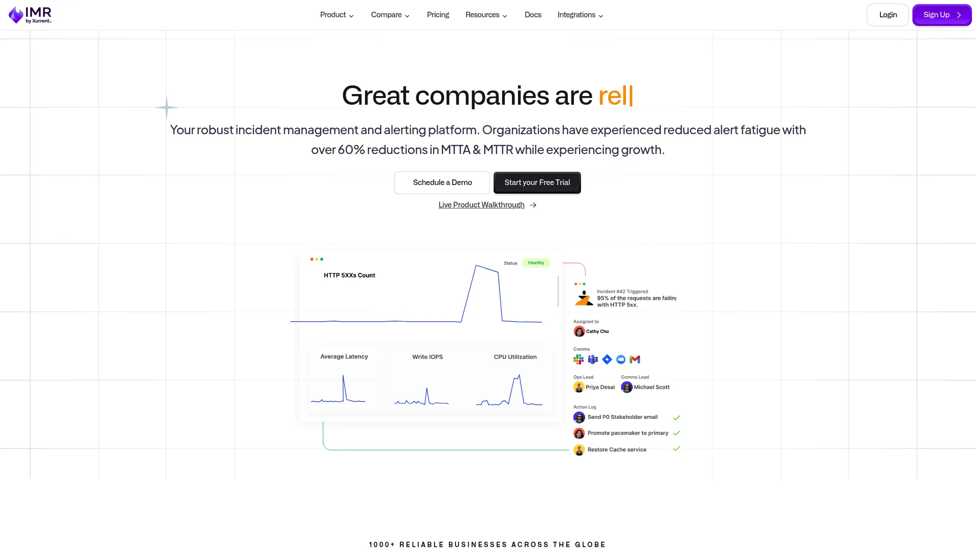 Zenduty on-call management and alert routing dashboard