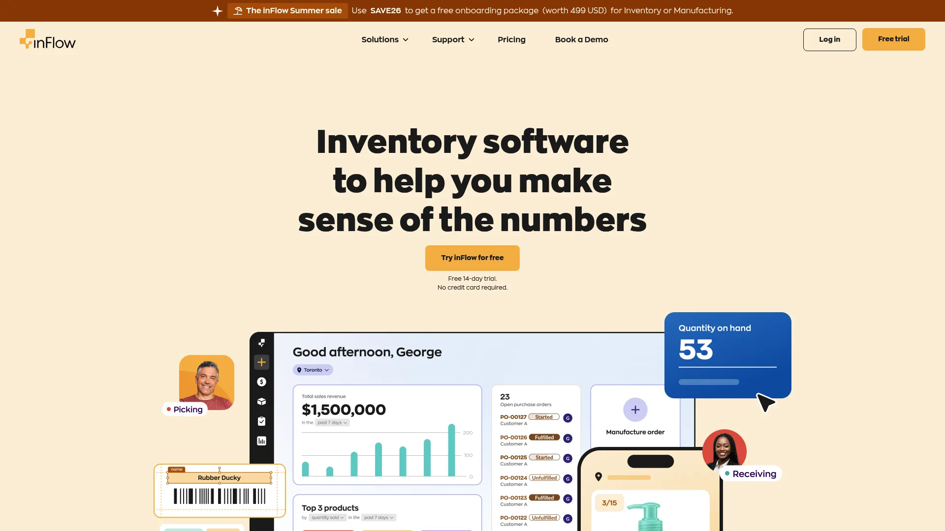 inFlow Inventory stock and order management software