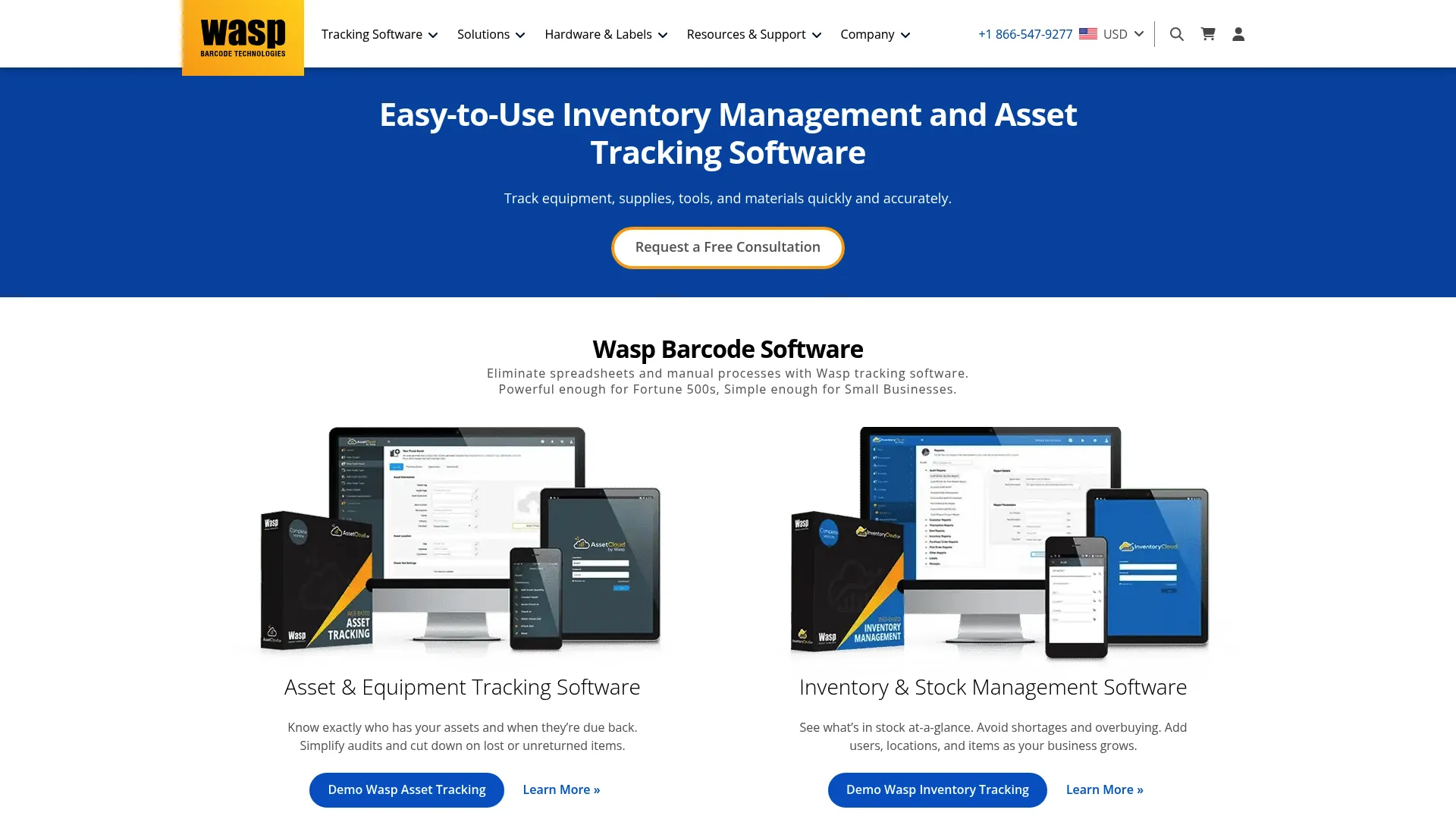 Wasp Inventory barcode-based inventory management