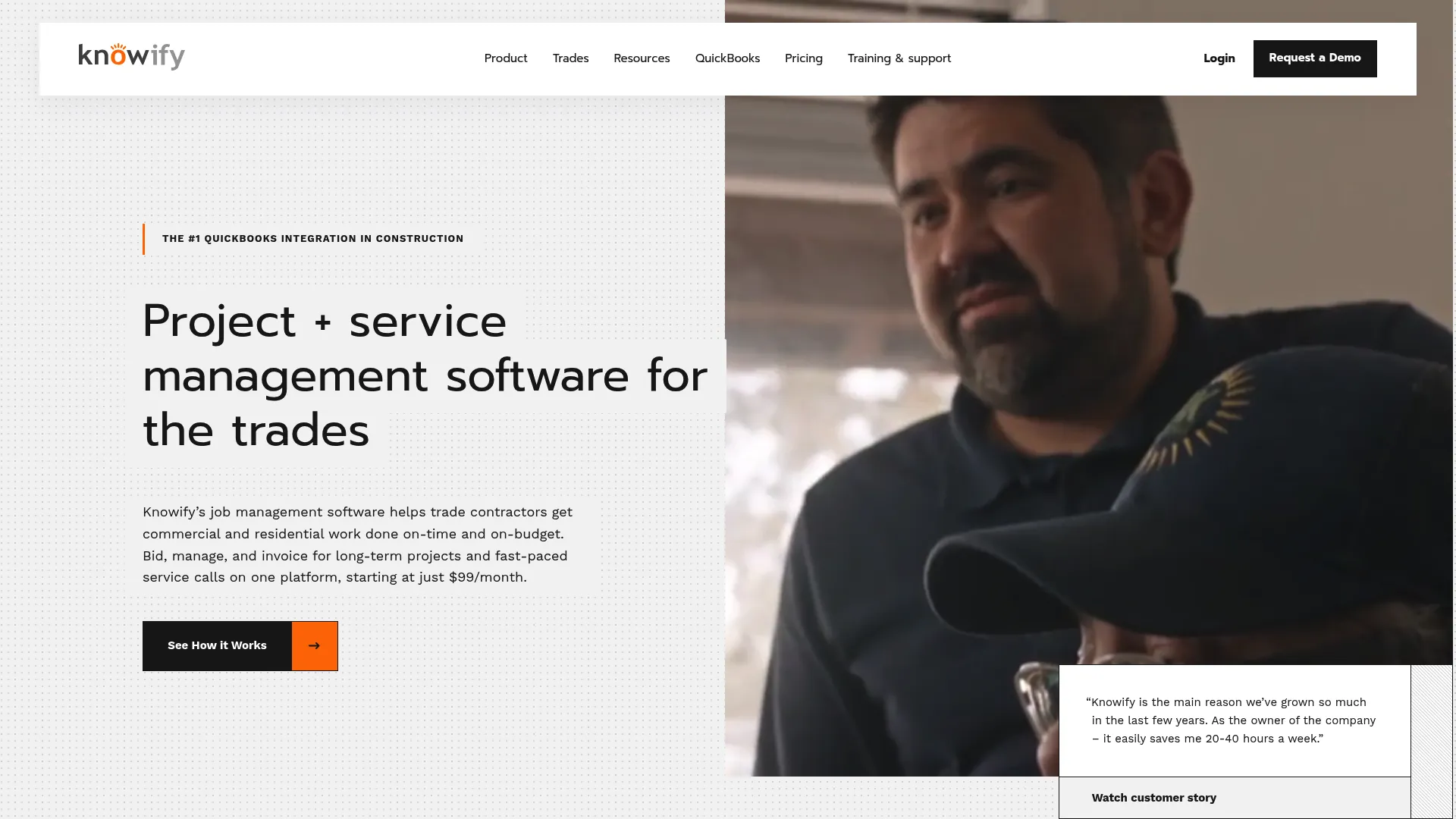 Knowify construction job costing software interface
