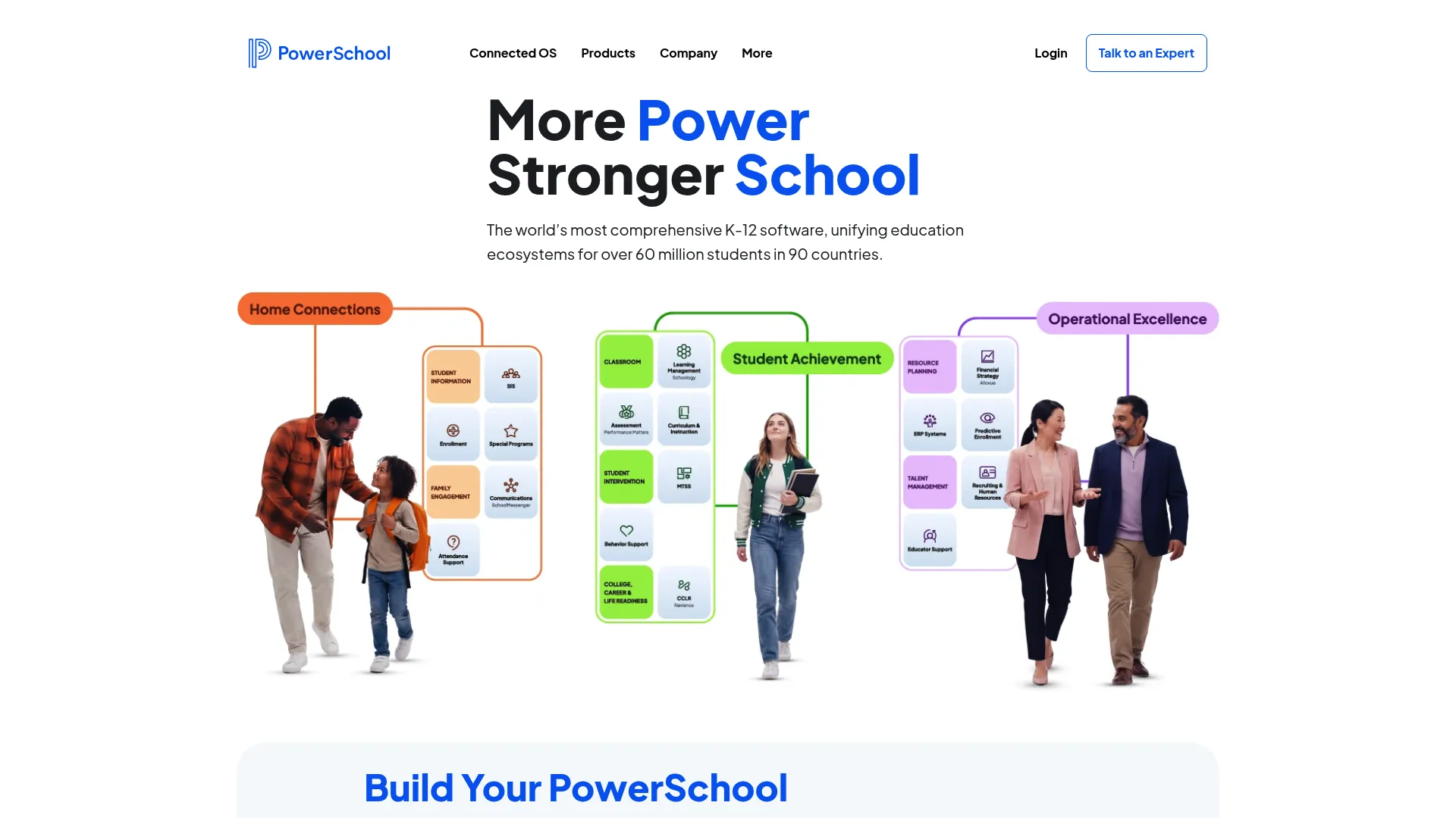 PowerSchool student information platform homepage