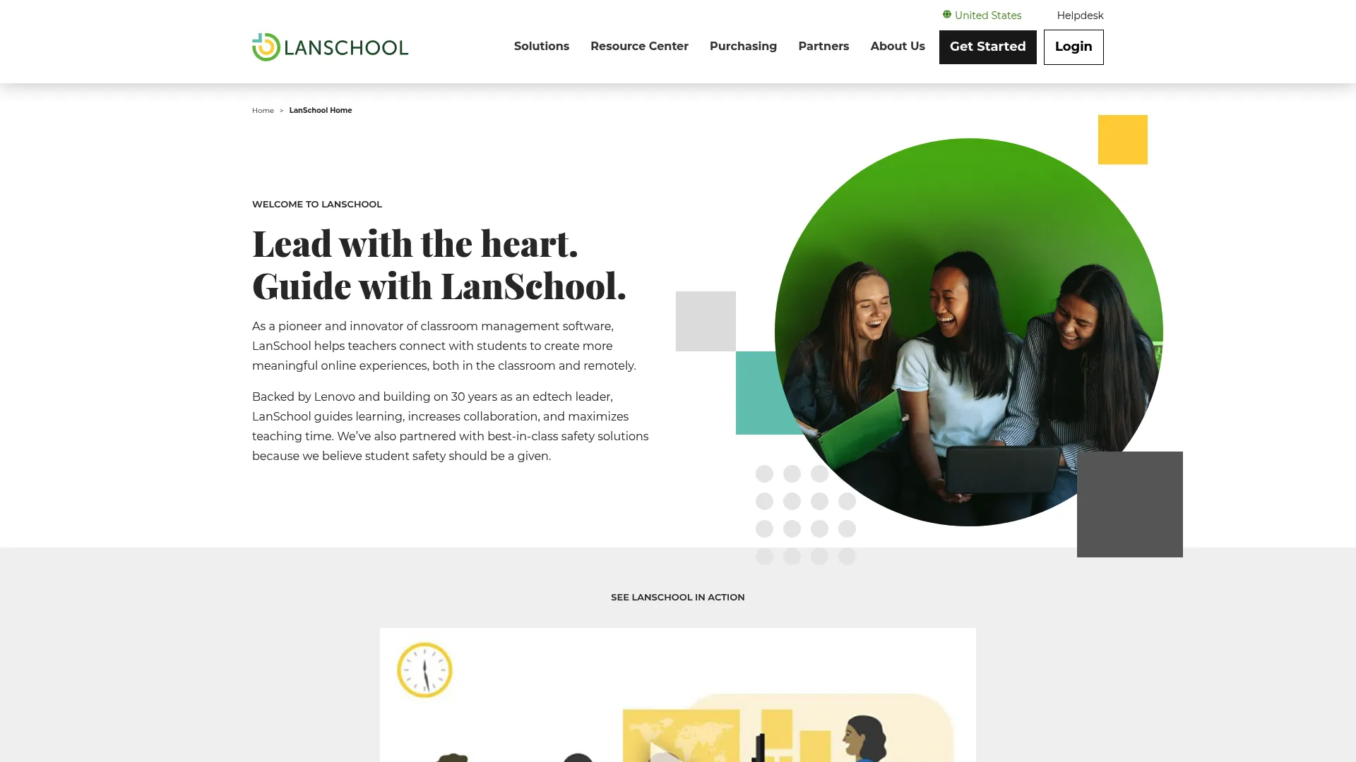 LanSchool classroom management and monitoring screen
