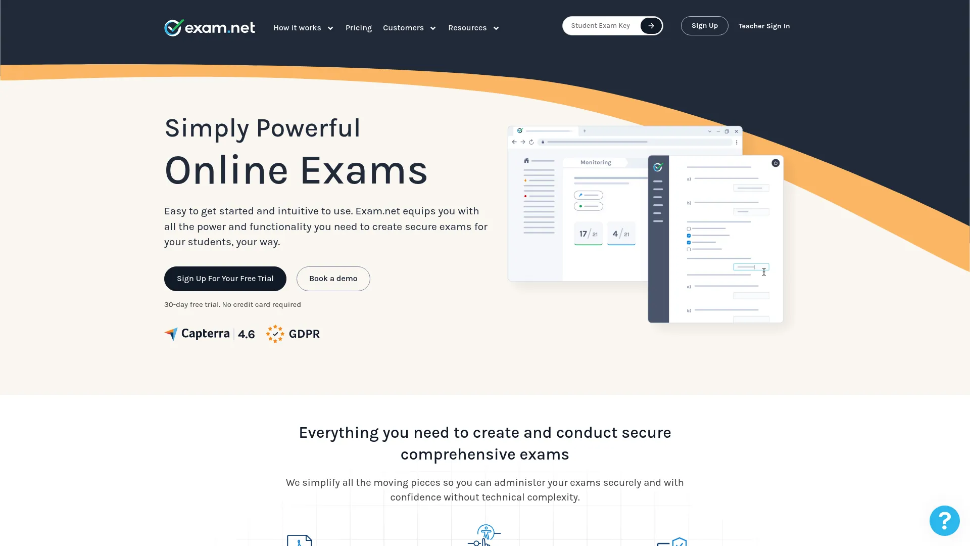 Exam.net secure exam platform for schools
