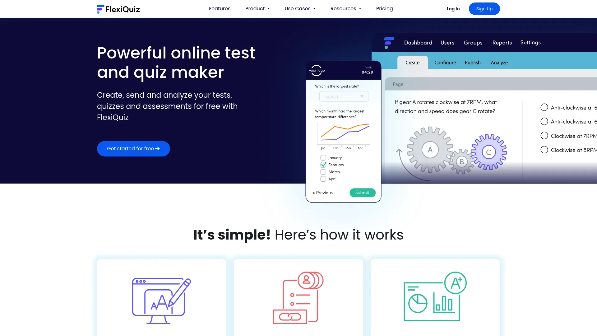 FlexiQuiz online quiz and exam builder
