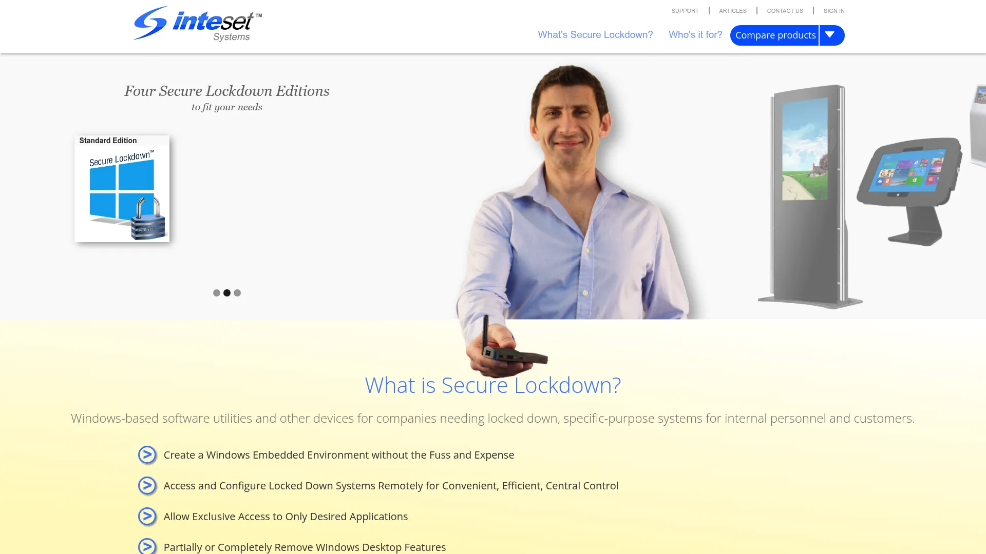 Inteset Secure Lockdown Windows kiosk configuration