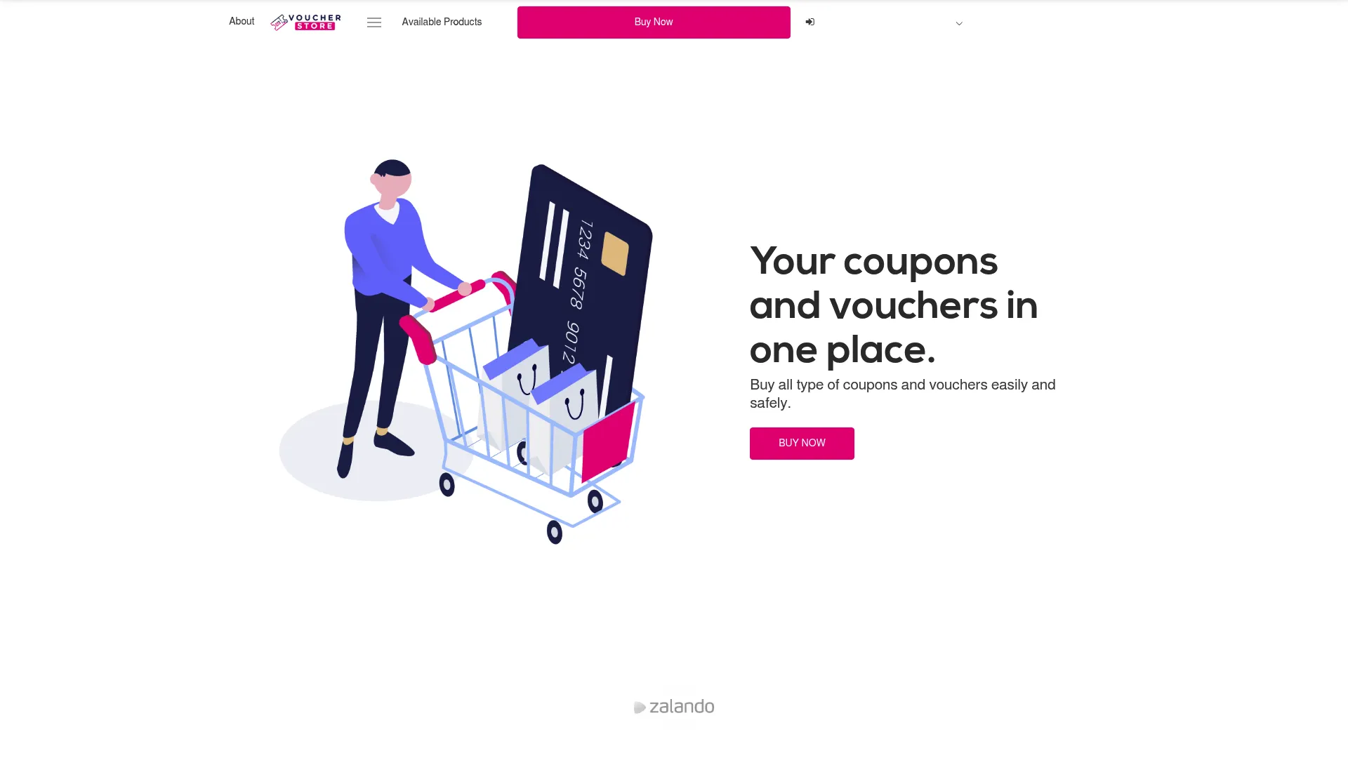 Voucher Store online voucher and gift card marketplace homepage