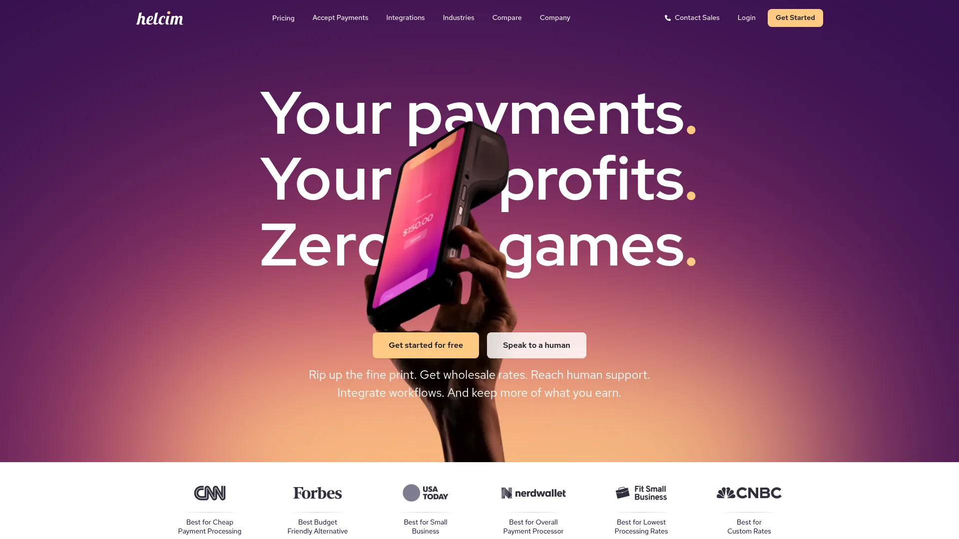 Helcim payments website