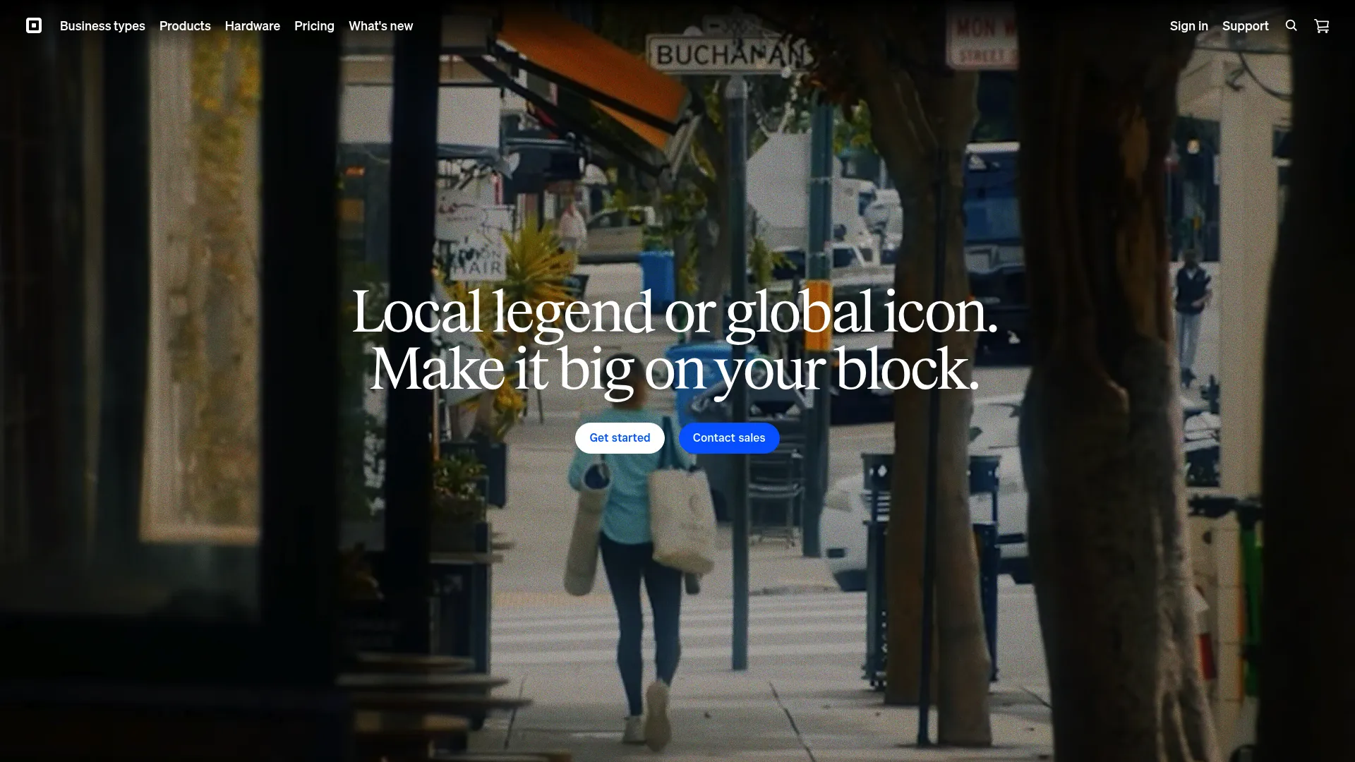Square Point of Sale website