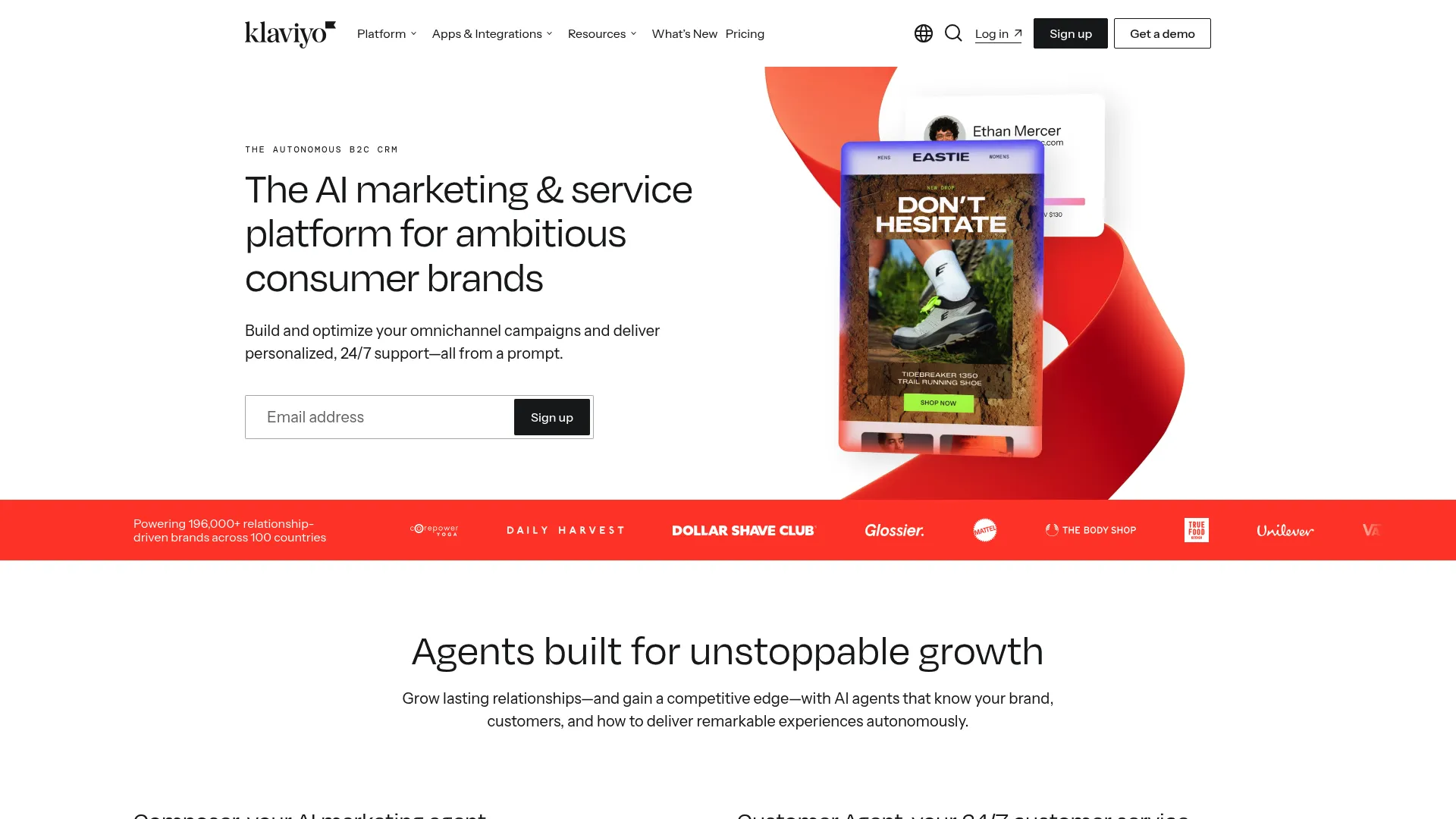 Klaviyo lifecycle marketing and loyalty data platform