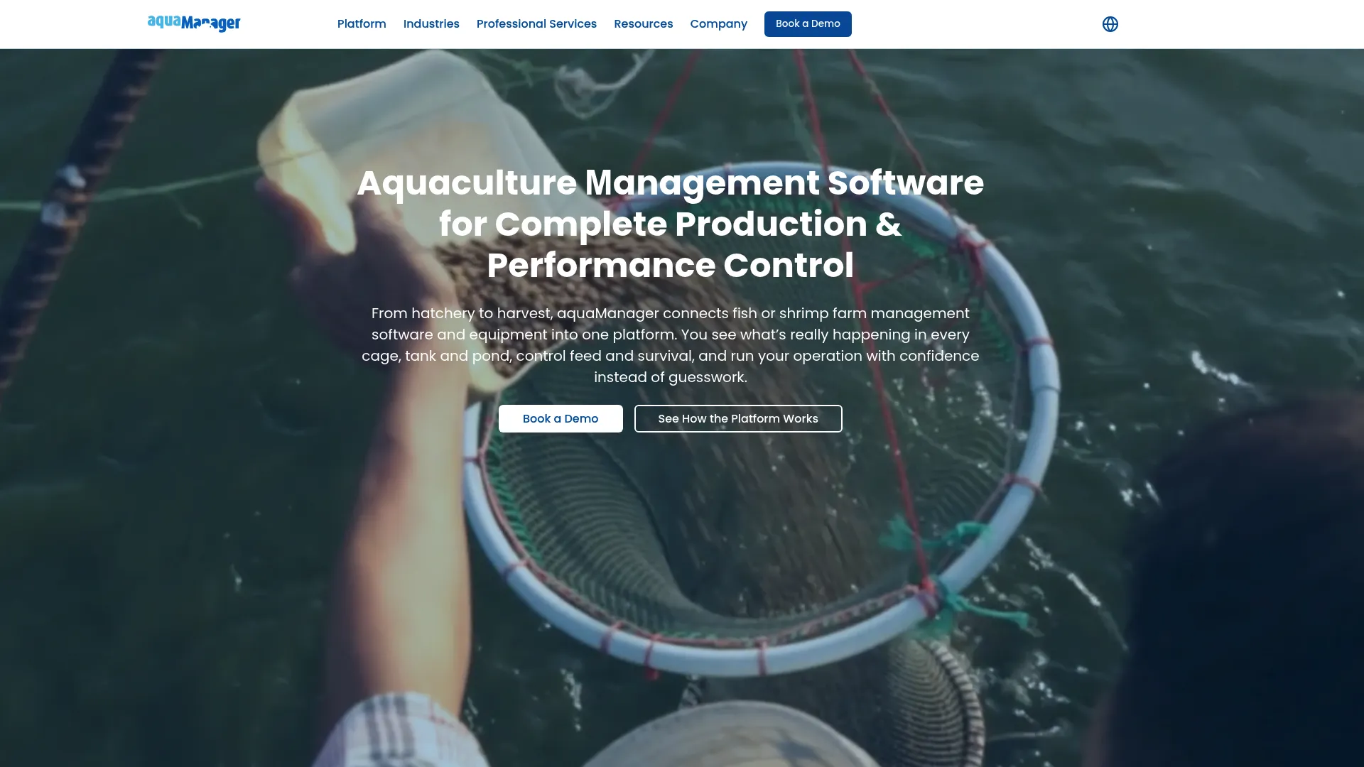 aquaManager aquaculture management software homepage