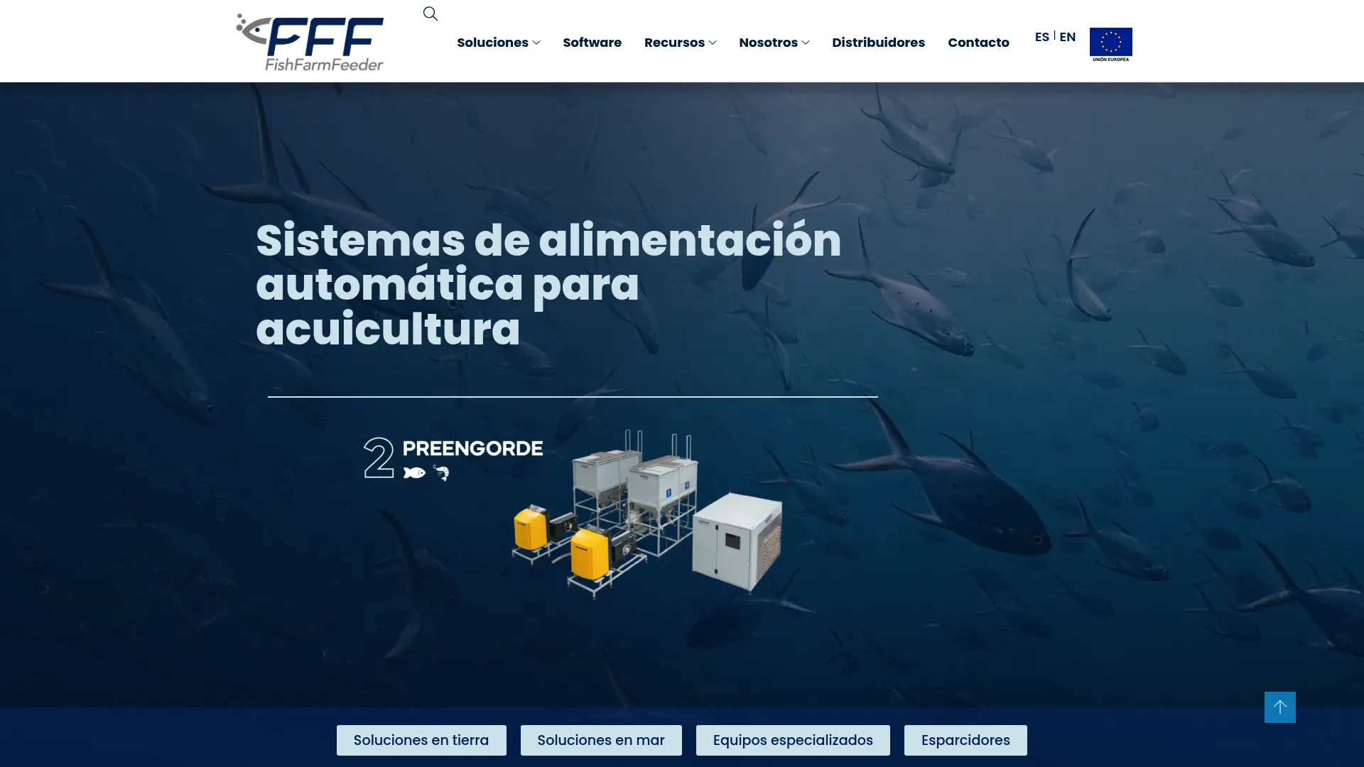FishFarmFeeder automated feeding systems homepage