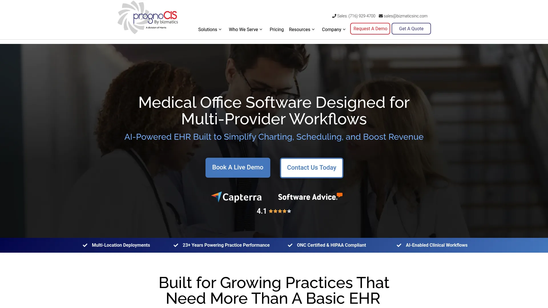 PrognoCIS Psychiatry EHR homepage