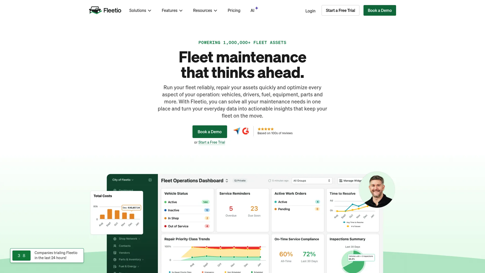 Fleetio fleet management and driver assignment interface