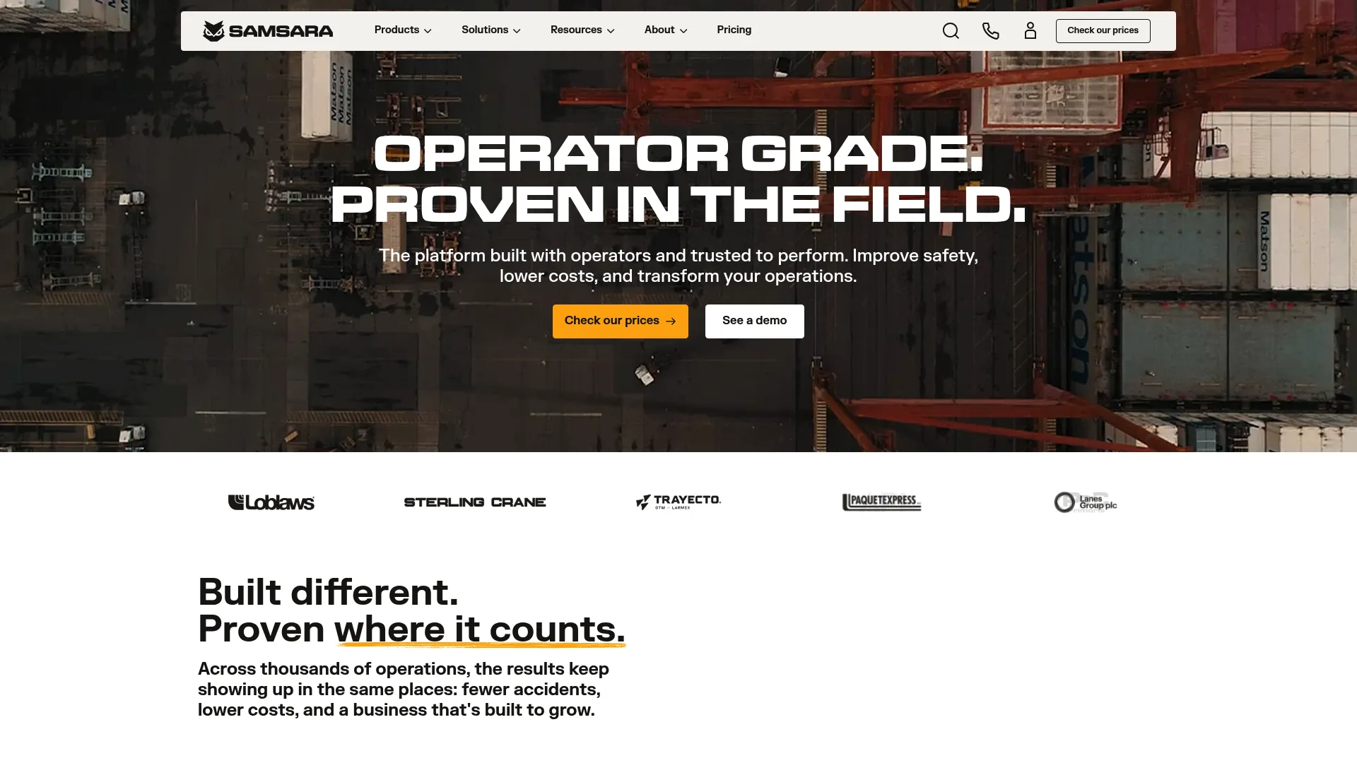 Samsara connected operations platform for fleets