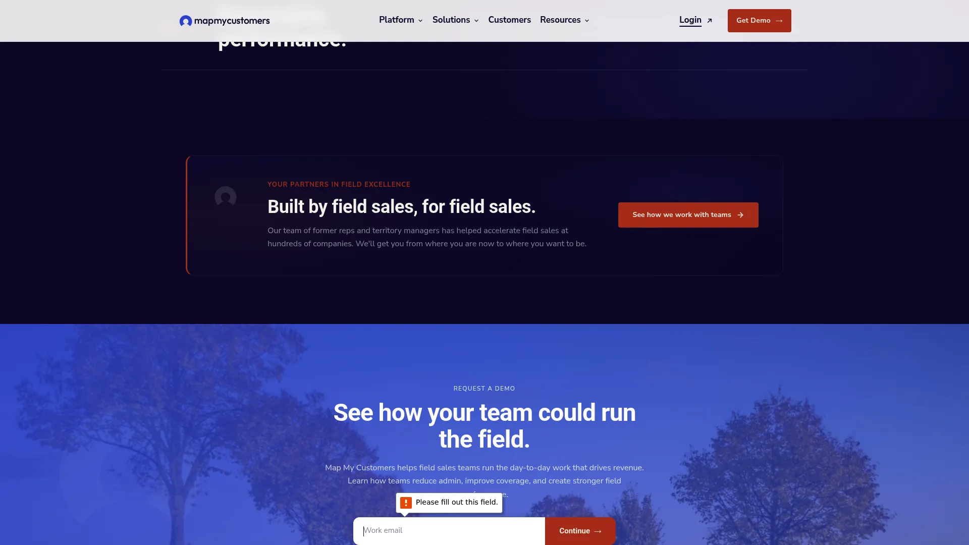 Map My Customers map-based field sales execution platform