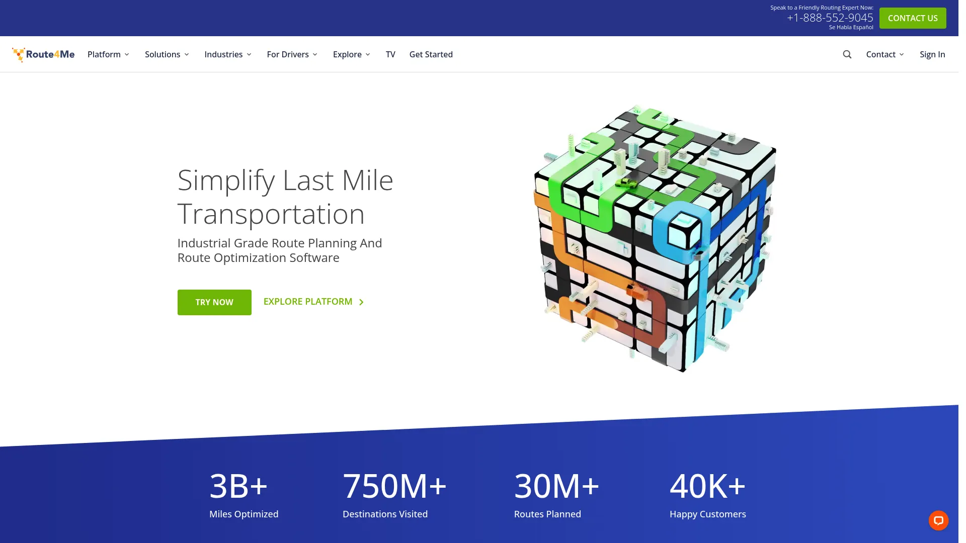 Route4Me last-mile route optimization and dispatch software homepage