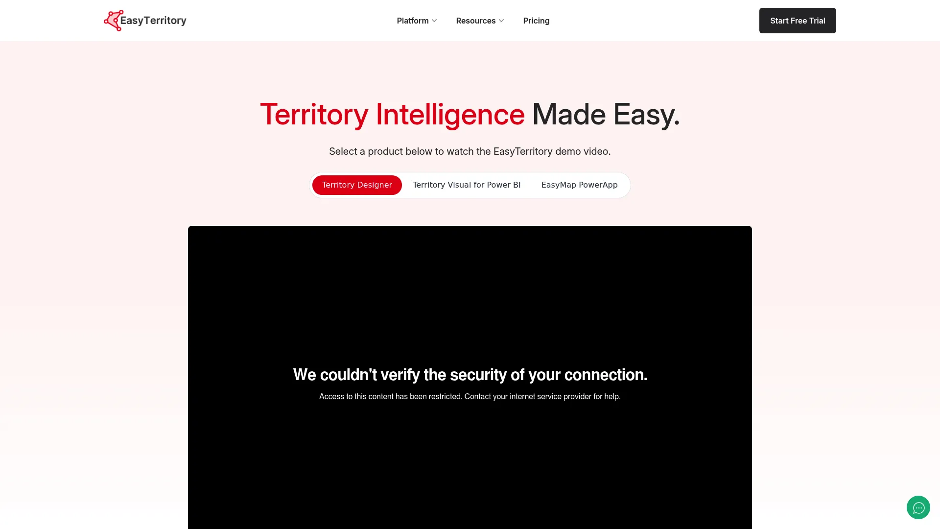EasyTerritory map-based territory management interface
