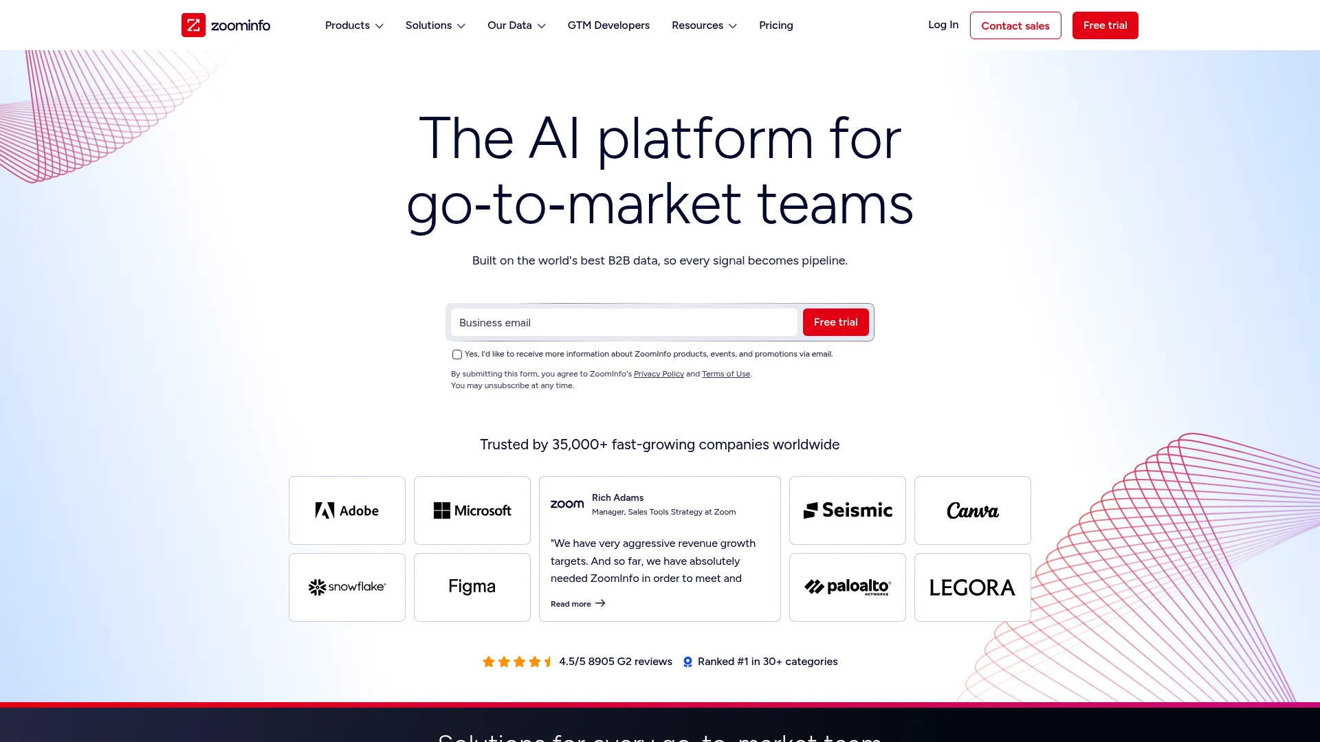 ZoomInfo go-to-market intelligence platform