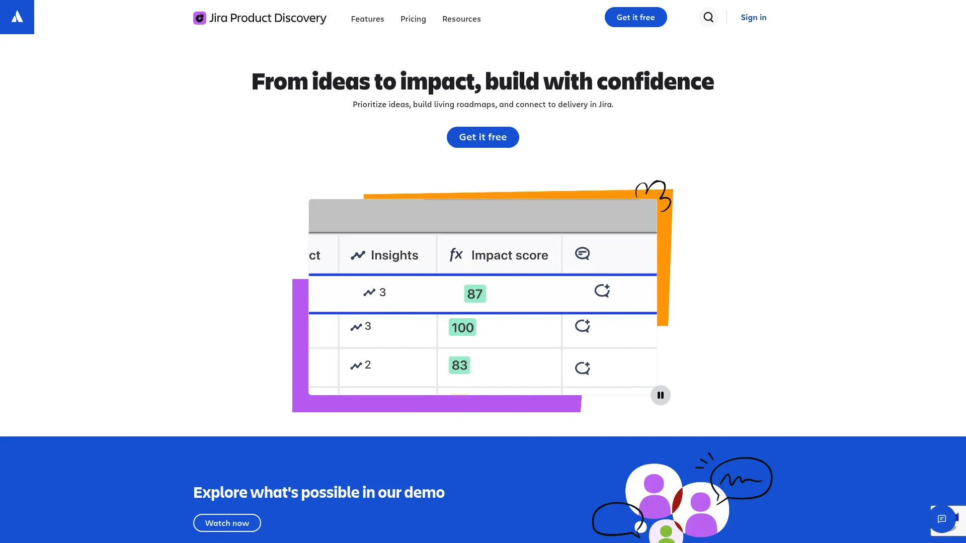 Jira Product Discovery board showing idea capture and prioritization views
