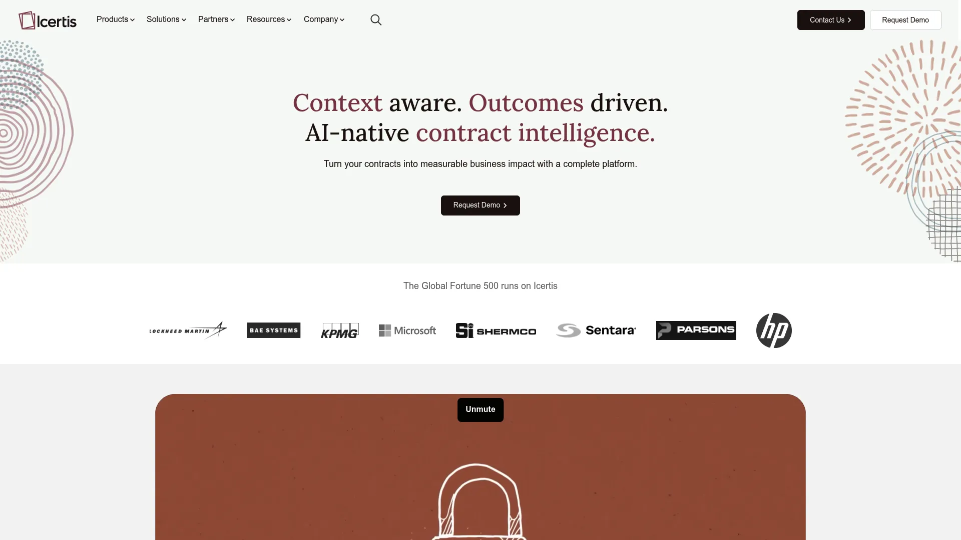 Icertis enterprise contract intelligence platform homepage