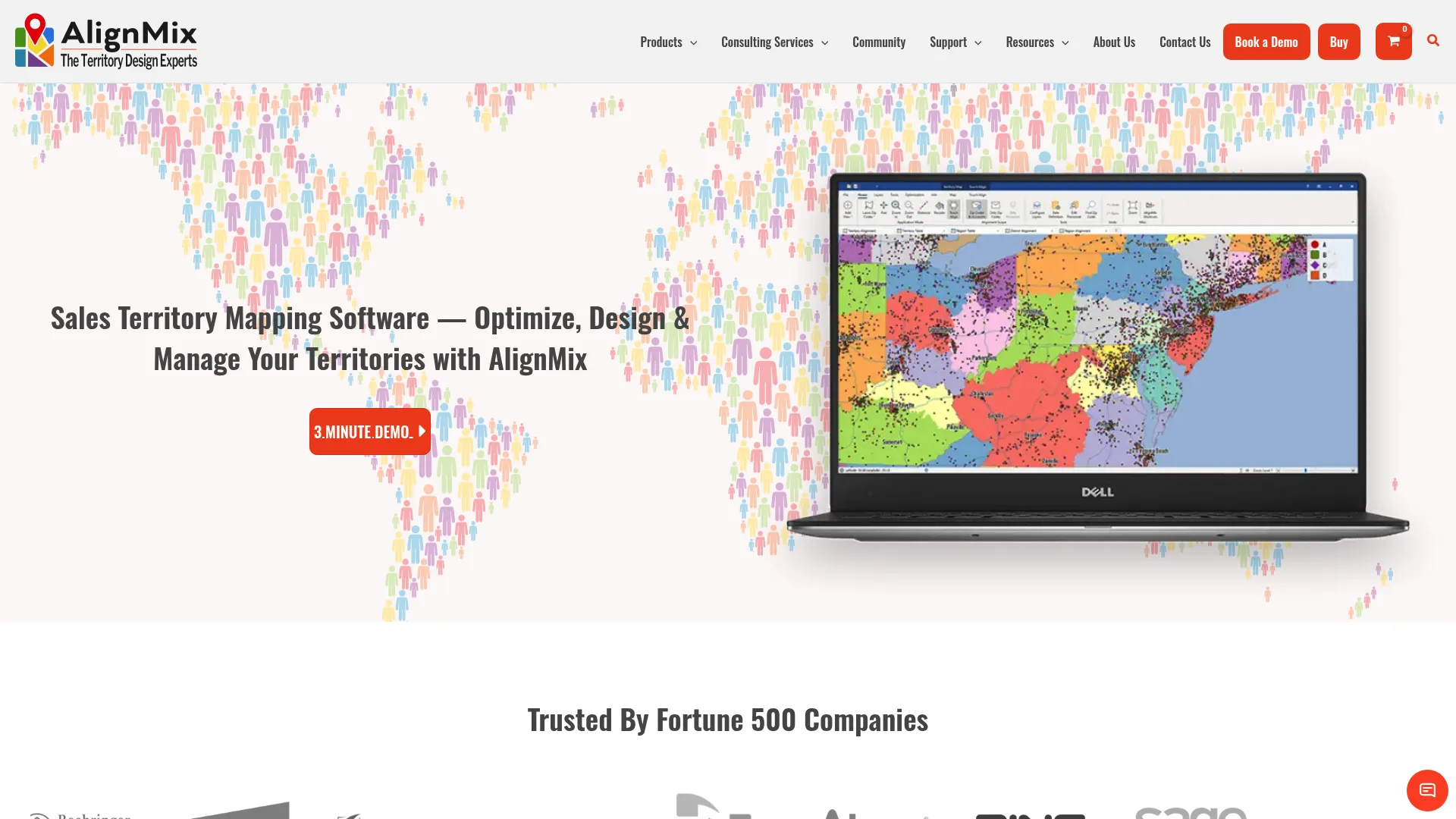 AlignMix sales territory design and optimization interface