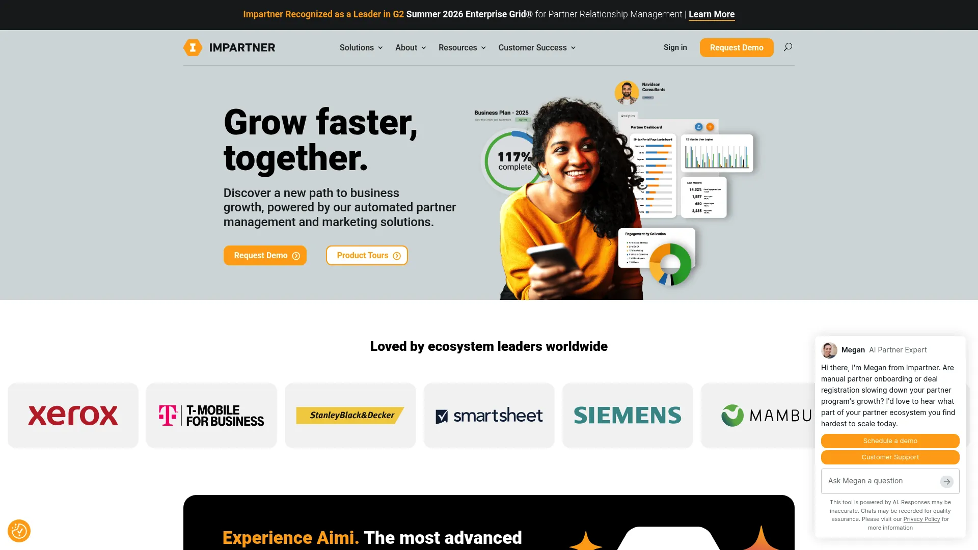 Impartner PRM and channel marketing software homepage