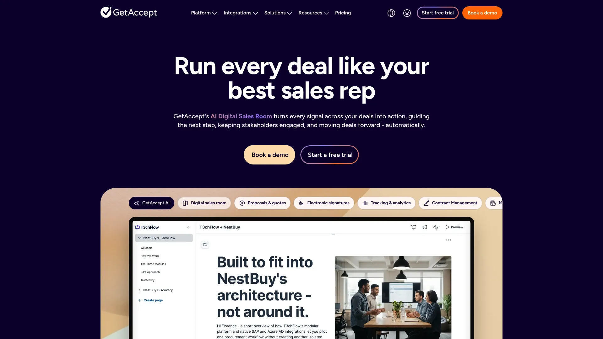 GetAccept digital sales room and e-signature platform