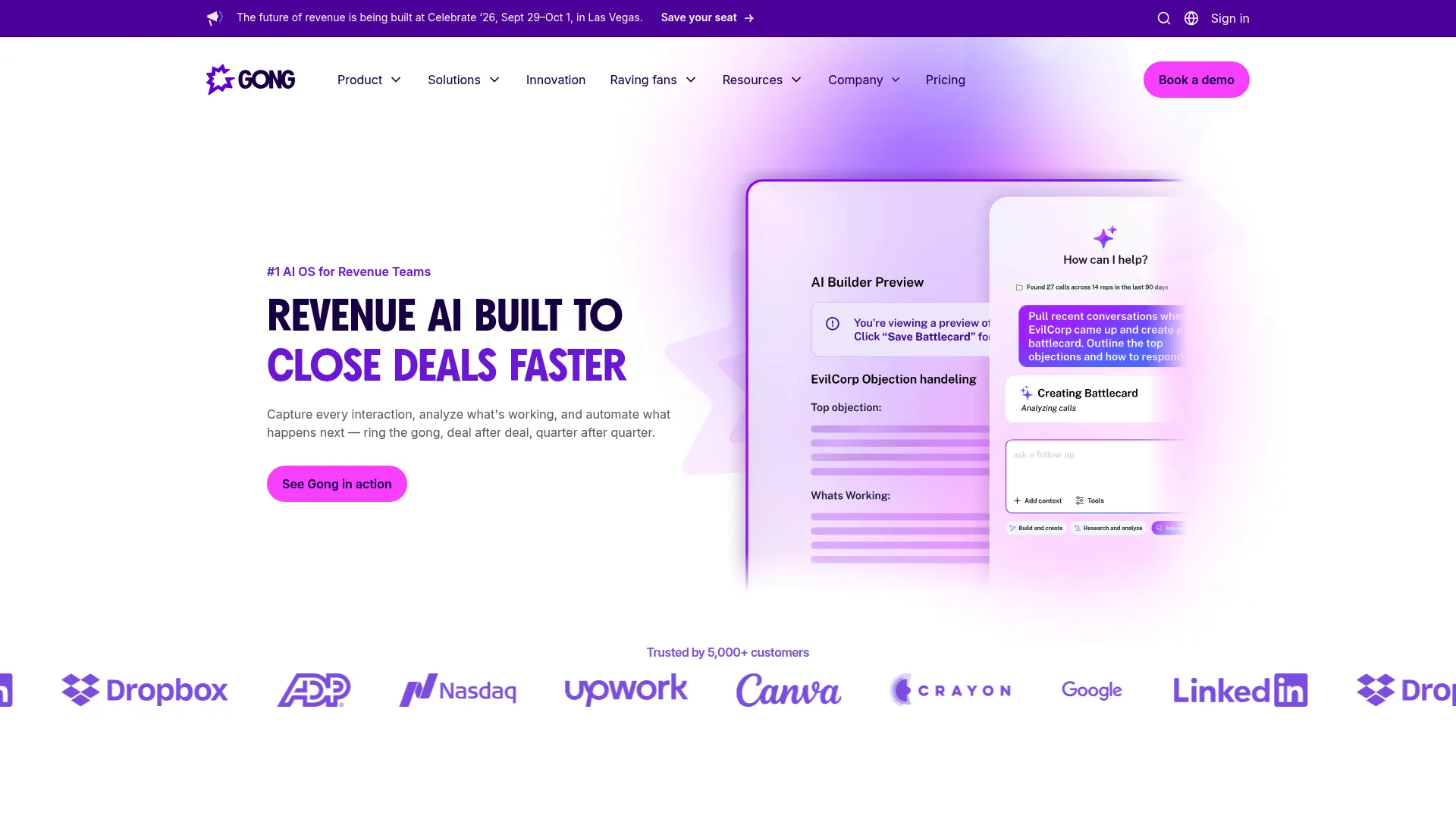 Gong revenue AI platform