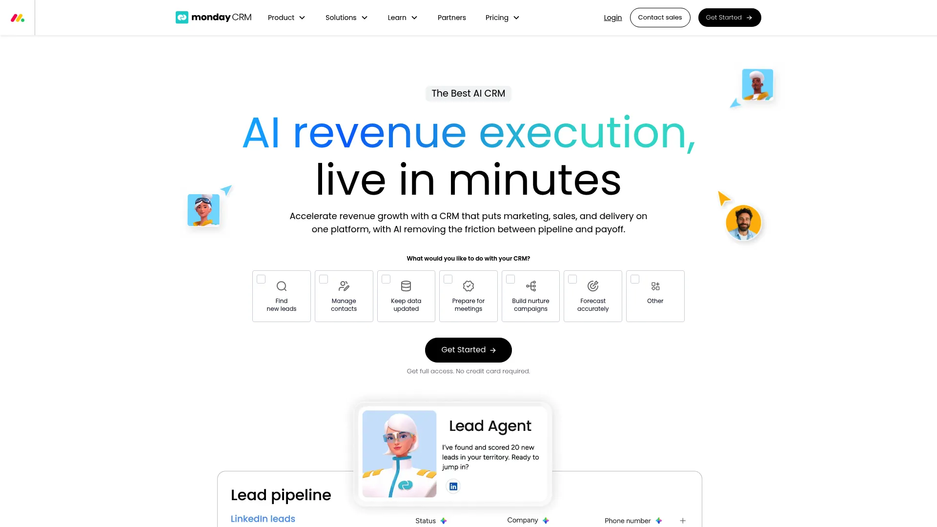 monday CRM customizable sales workspace