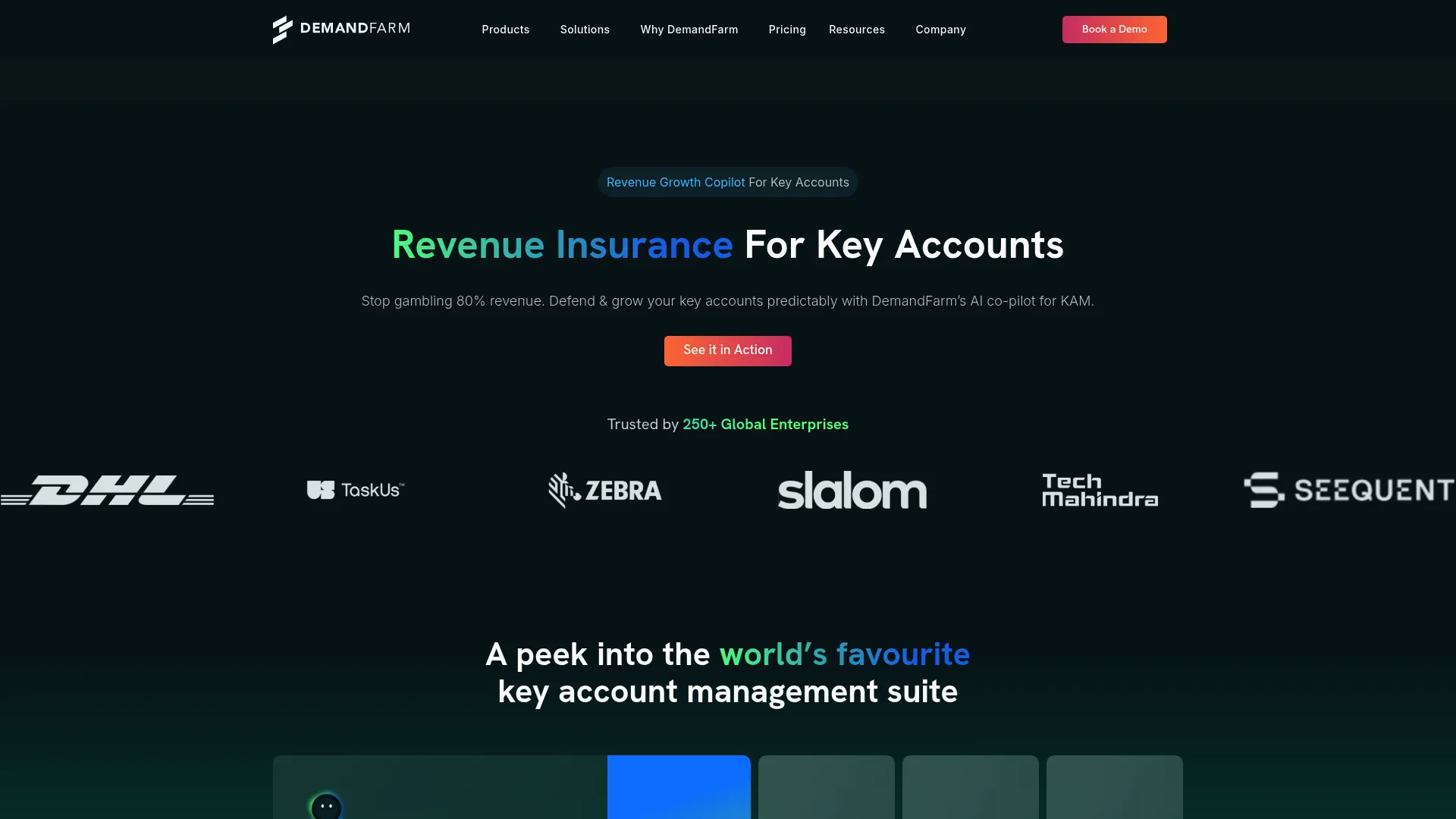 DemandFarm key account management dashboard