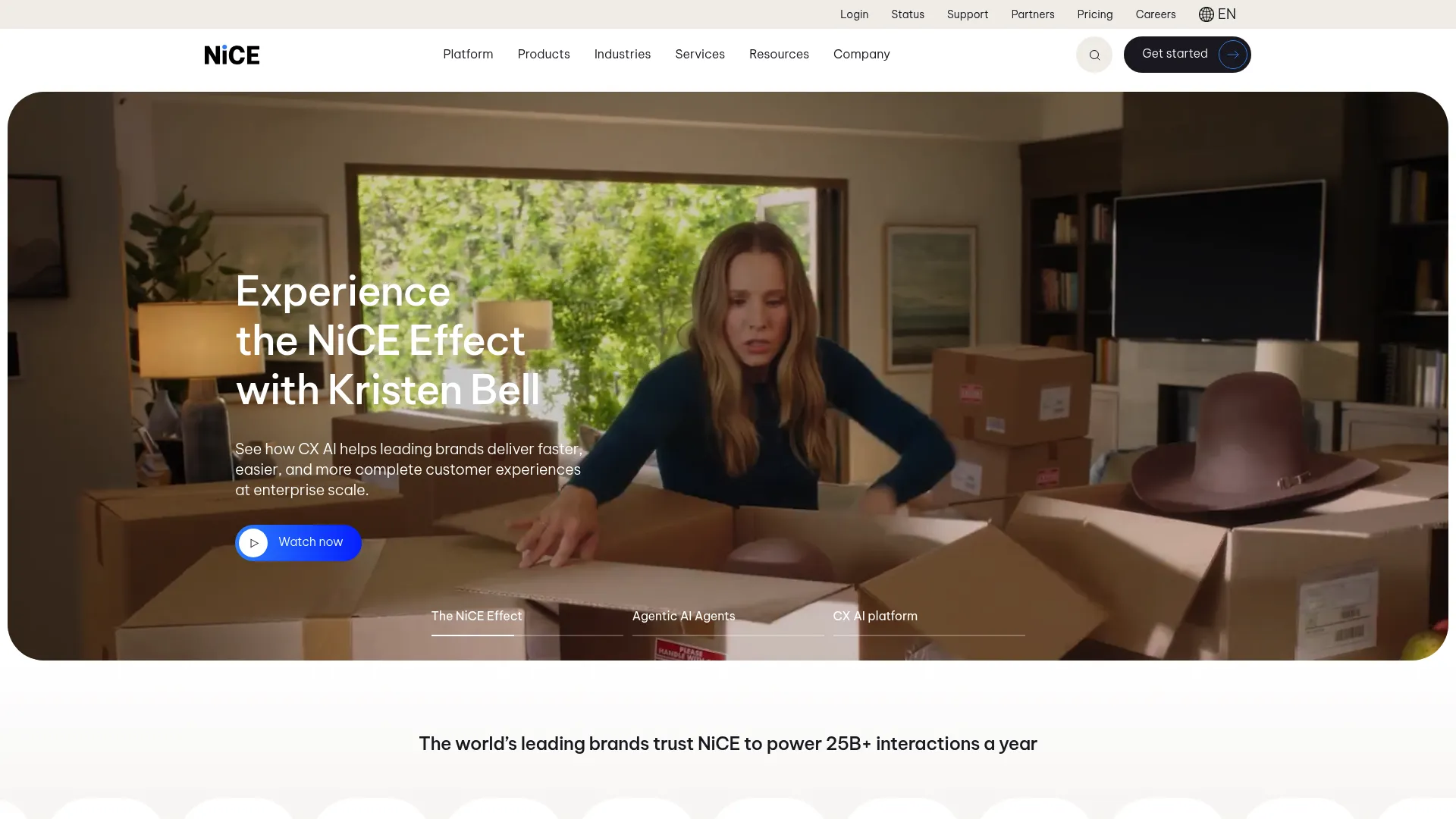 NICE CXone customer experience platform homepage