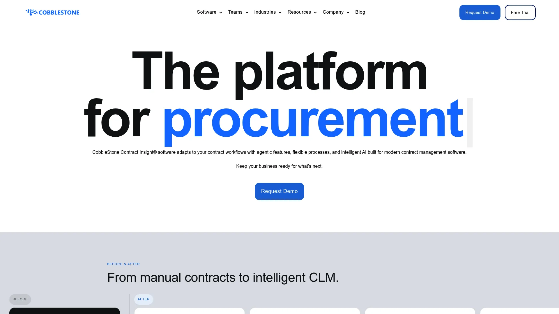 CobbleStone contract lifecycle management software