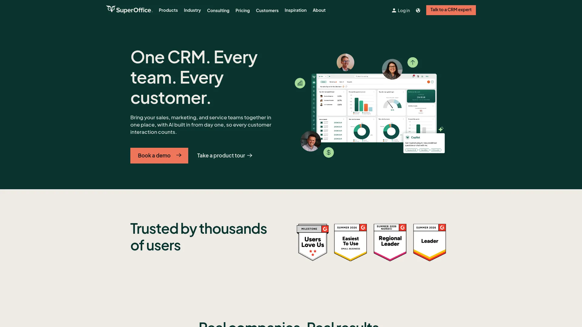 SuperOffice CRM screenshot