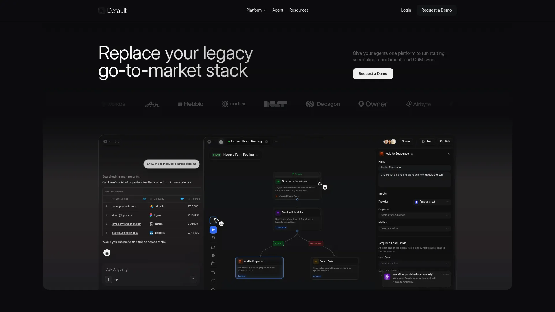 Default GTM orchestration platform homepage